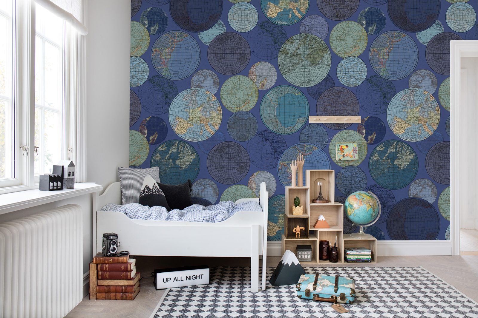 Globes Gathering, Blue, Rebel Walls 2