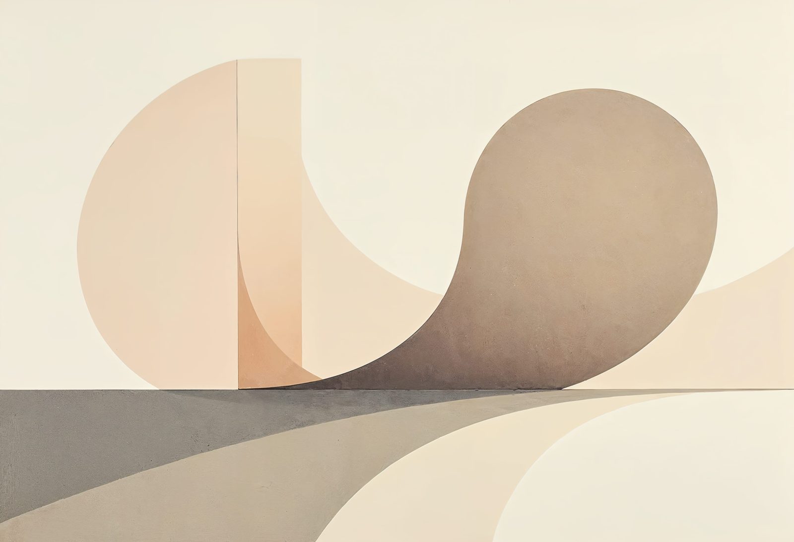 Circle Landscape, Beige, Rebel Walls