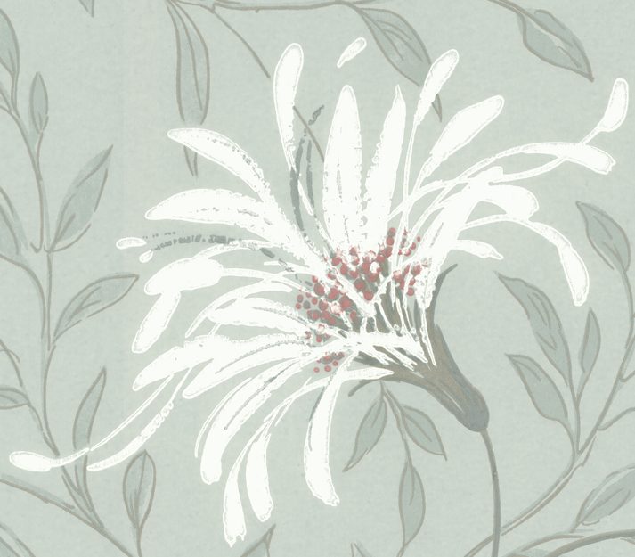 Fairhaven, Duck Egg Blue Luxury Floral, 1838 Wallcoverings, 5.3mp / rola