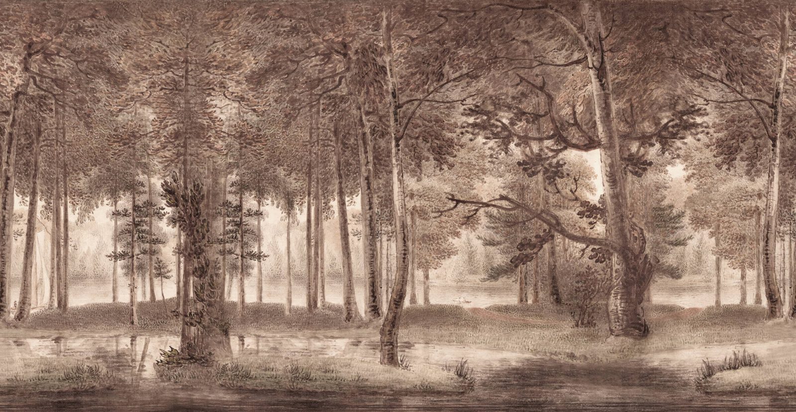 Lovers Forest, Burgundy, Rebel Walls