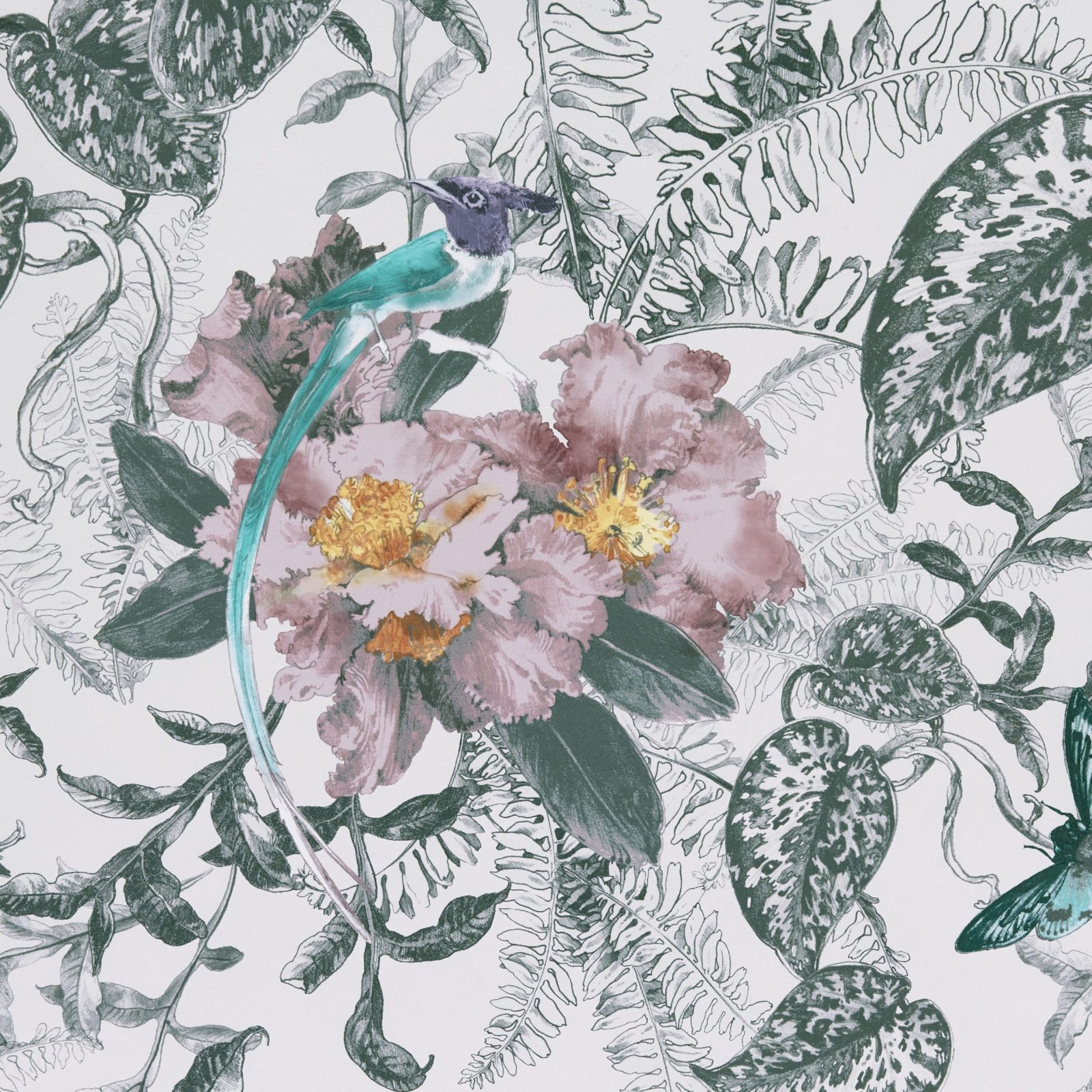 Hedgerow, Chamomile Pink Luxury Feature, 1838 Wallcoverings, 5.3mp / rola