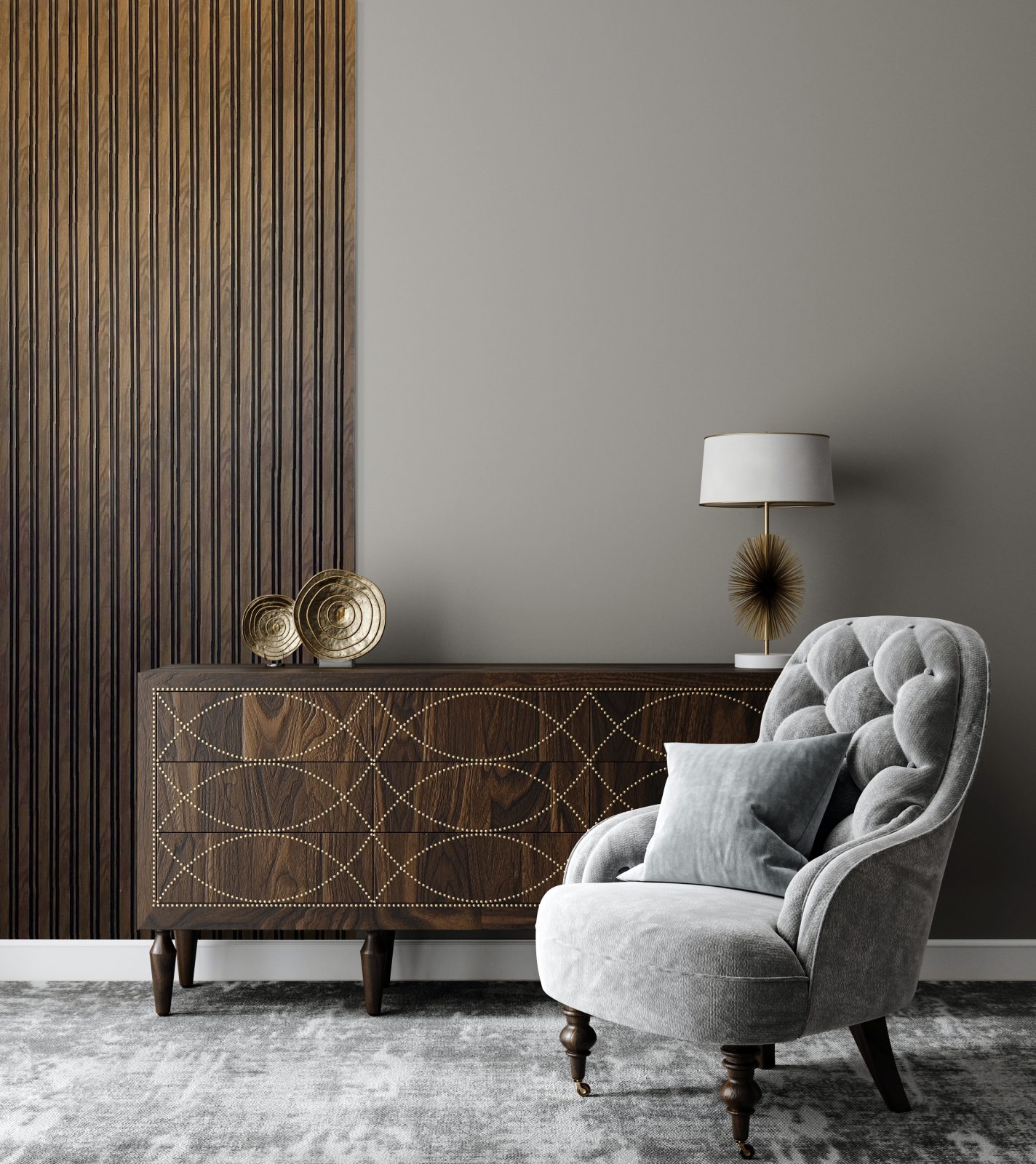 Riflaj decorativ 3D Milo, Walnut, 270x11.6cm, Lamelio 2