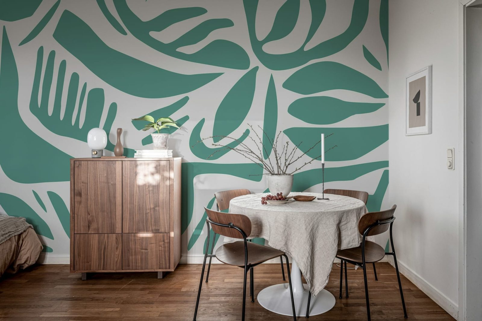 Abstract Leafs, Turquoise, Rebel Walls 2