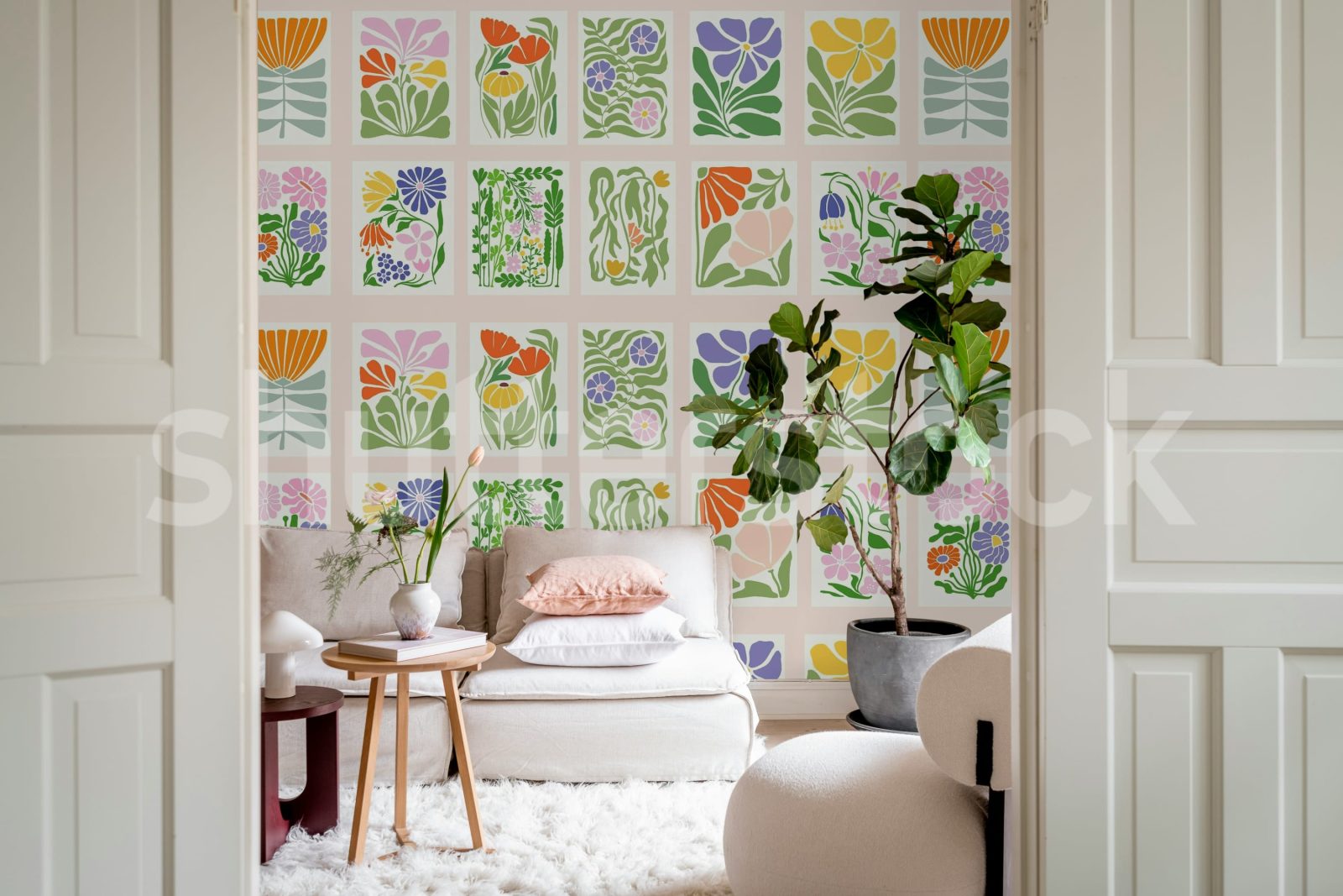 Playful Flora, Pink, Rebel Walls 2