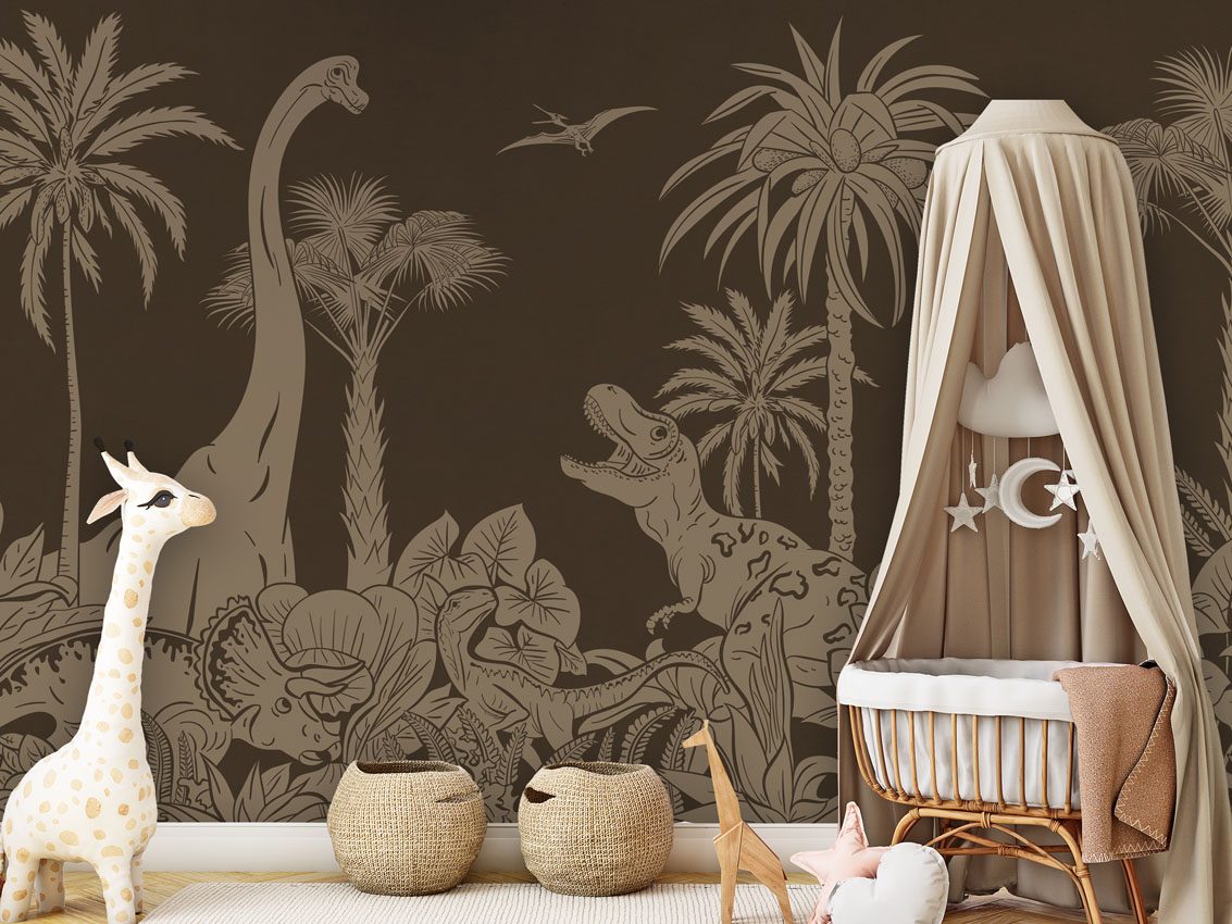 Monochrome Dino - Brown Vintage, Kikki Belle 2