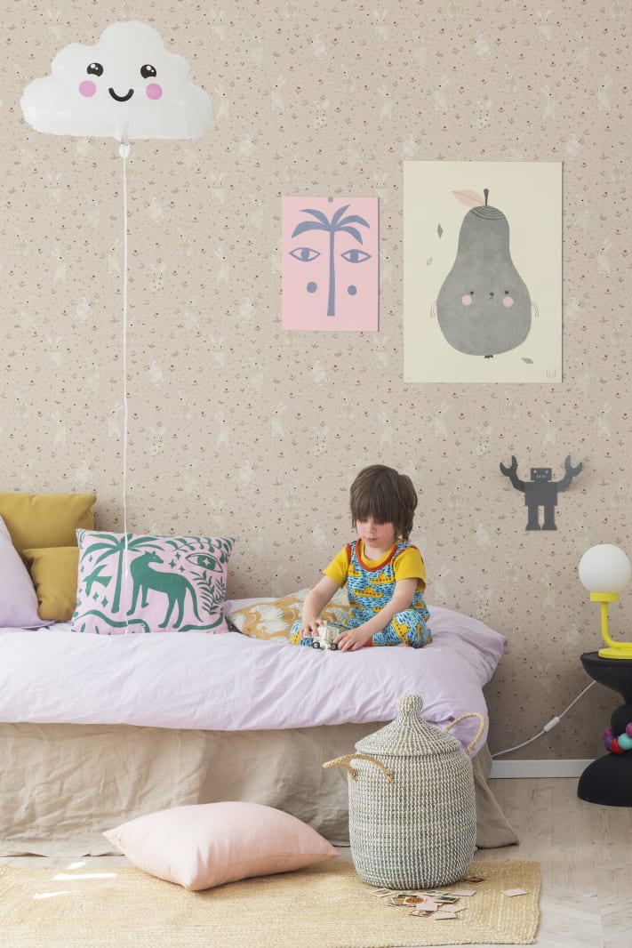 Bunny Field, Pink, Rebel Walls 3