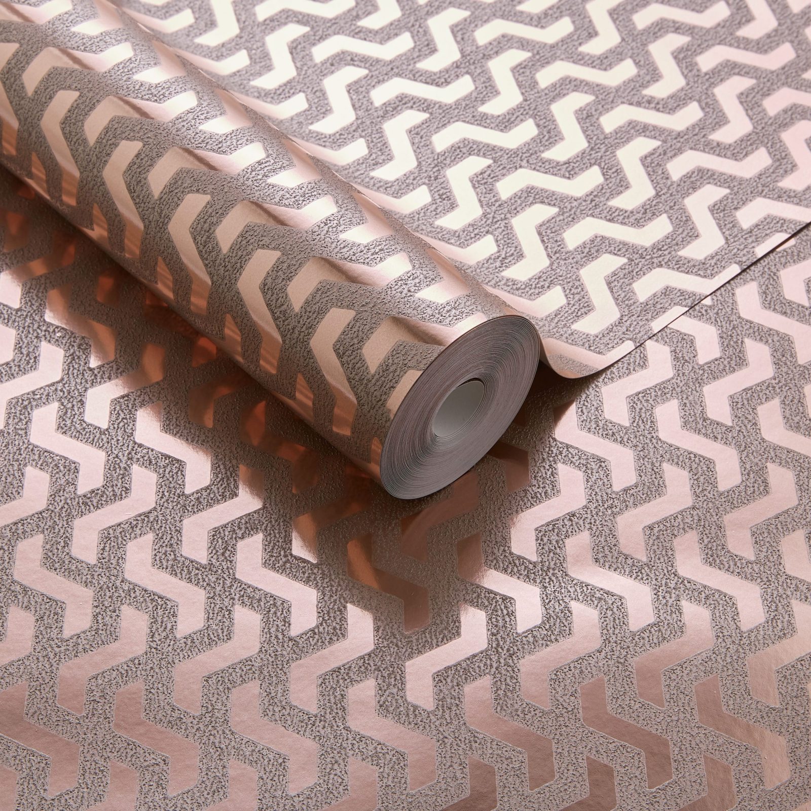 metalizat Rattan, Rose Gold Luxury Foil, 1838 Wallcoverings, 5.3mp / rola 3