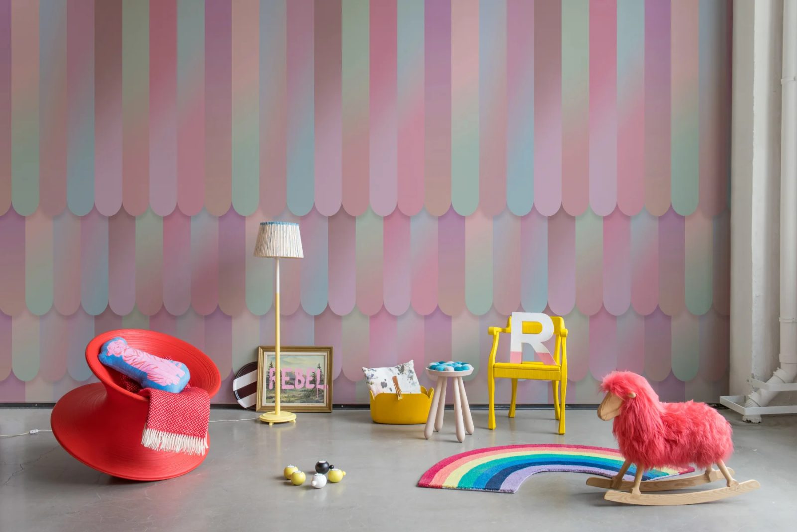 Gradient Stripes, Rainbow, Rebel Walls 3