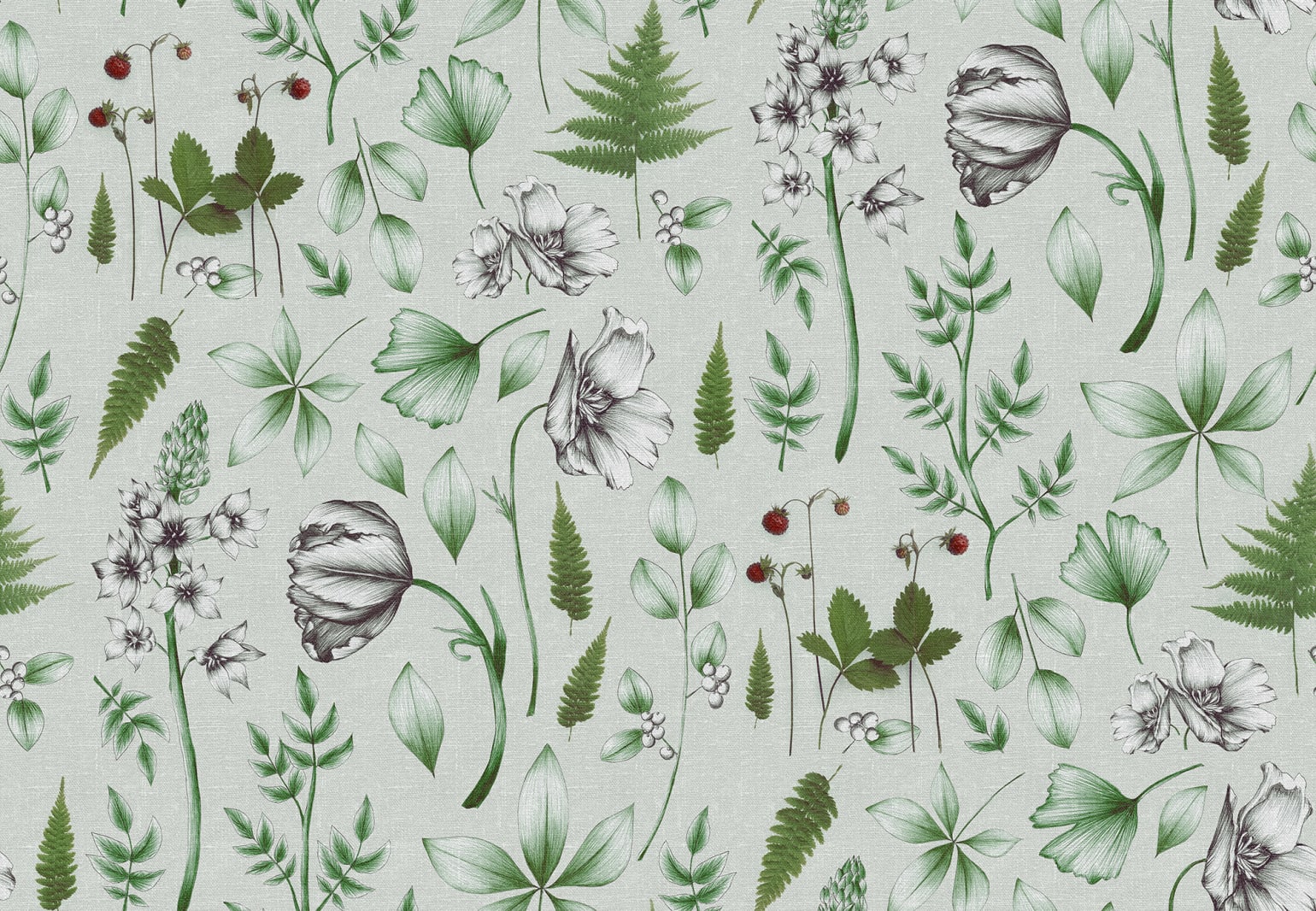 Botanical, Green, Rebel Walls