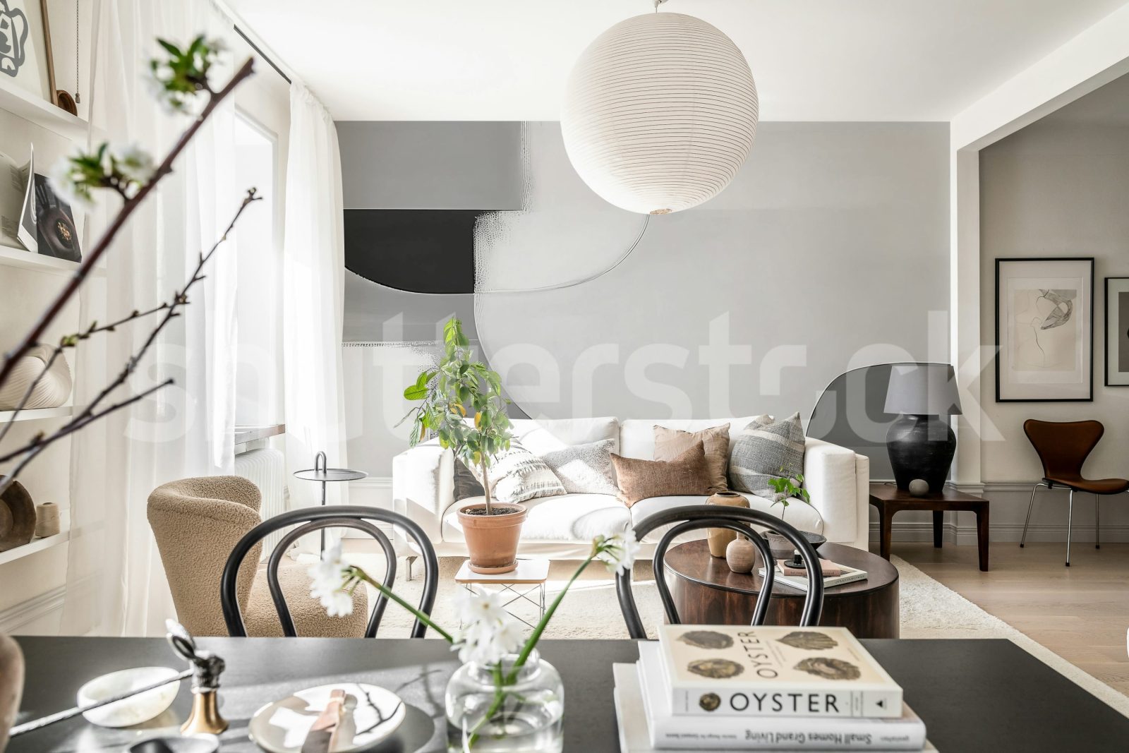 Abstract Shapes, Gray, Rebel Walls 3