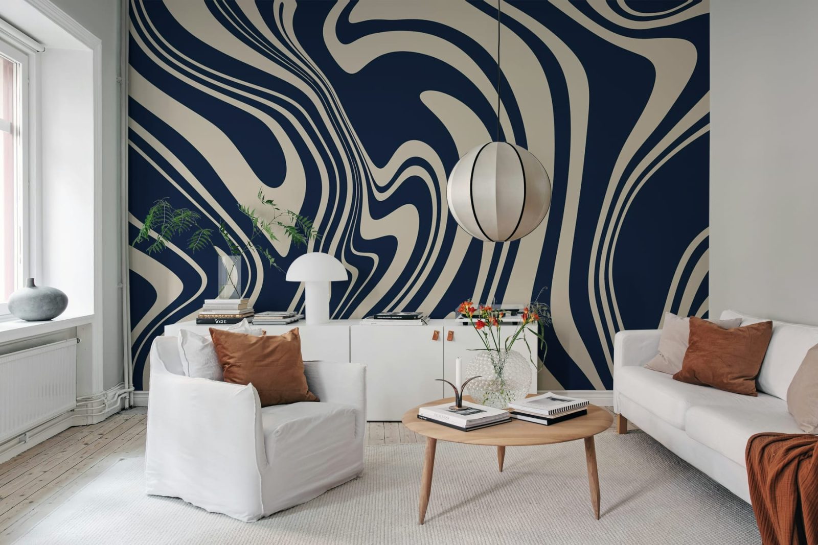 Swirly, Blue, Rebel Walls 2