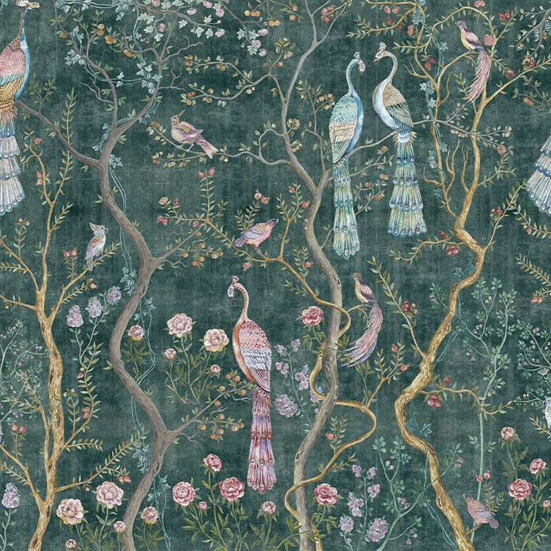Peacock Chinoiserie in Emerald, VLAdiLA