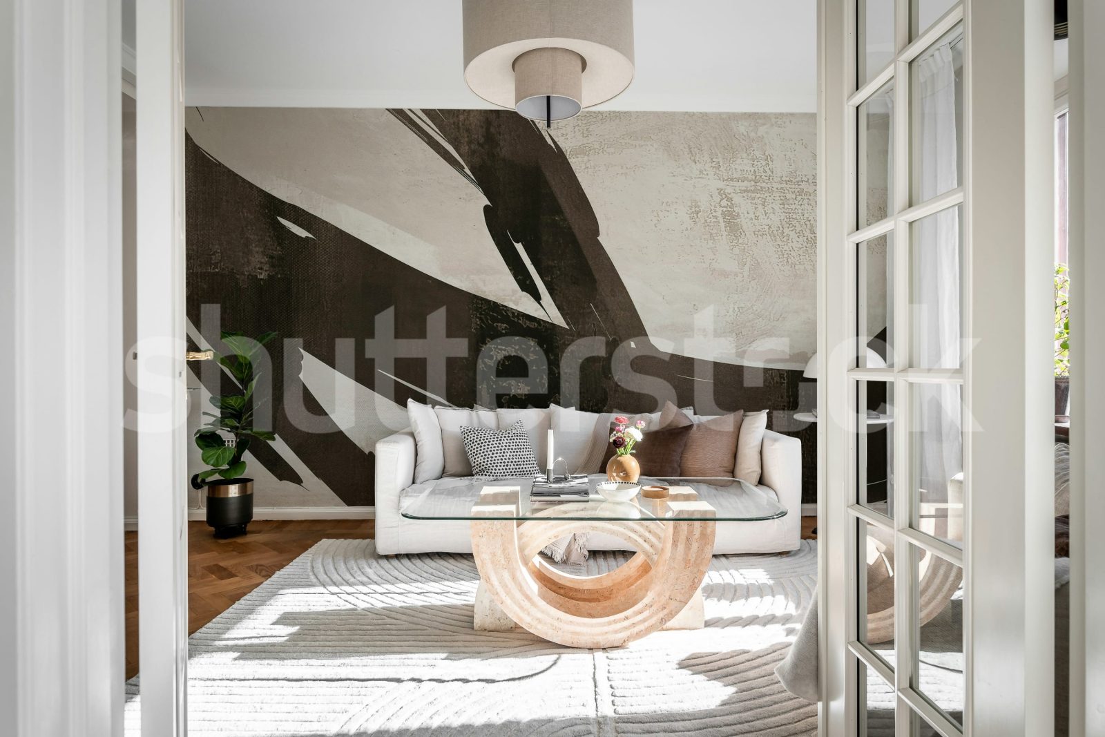 Artzy Stripes, Beige, Rebel Walls 2