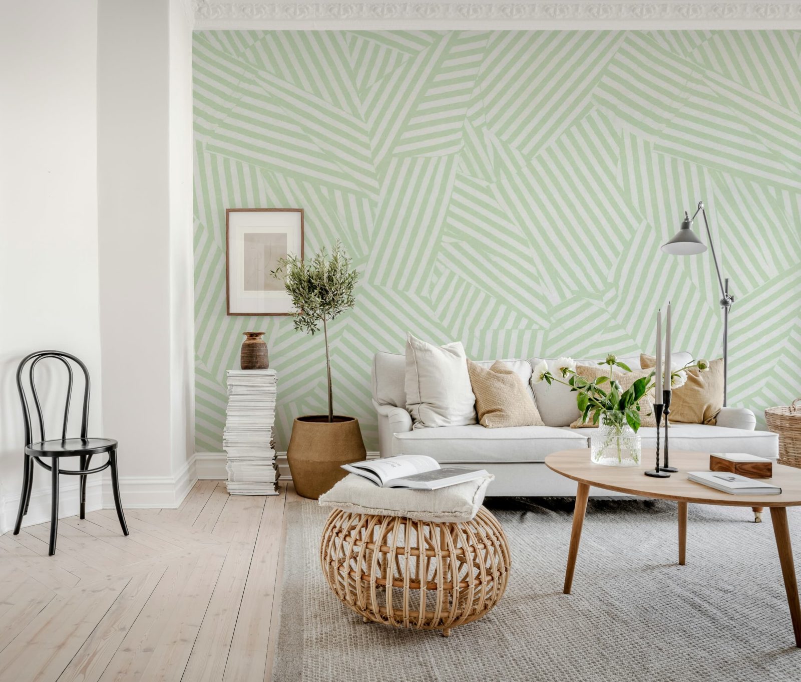 Abstract Weave, Light Green, Rebel Walls 2