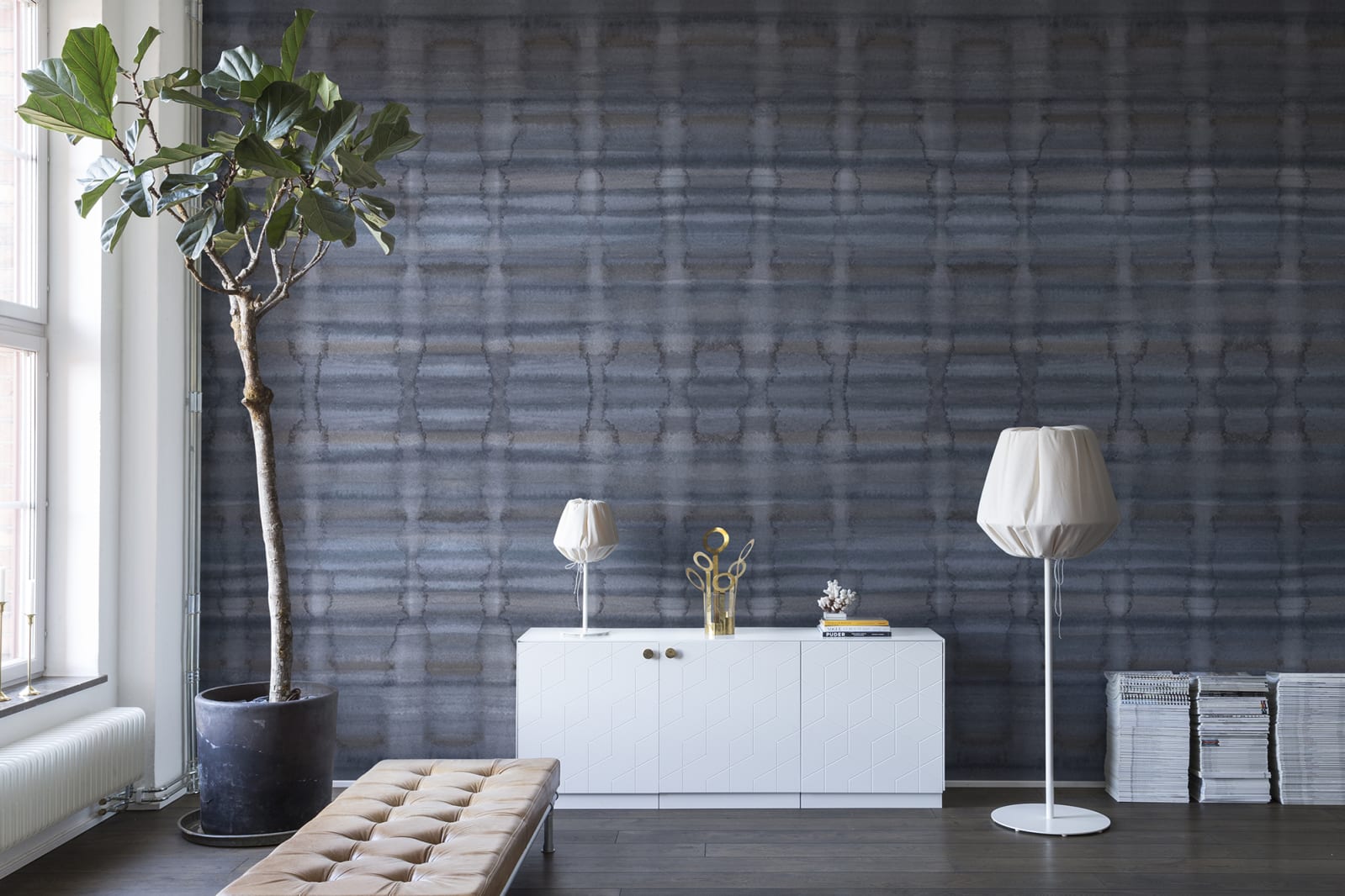 Watery Wall, Midnight Blue, Rebel Walls 4