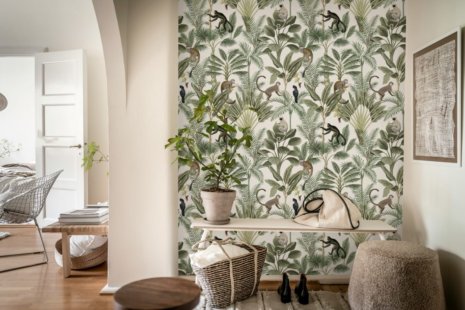 Tropical Monkeys, Green, Rebel Walls 3