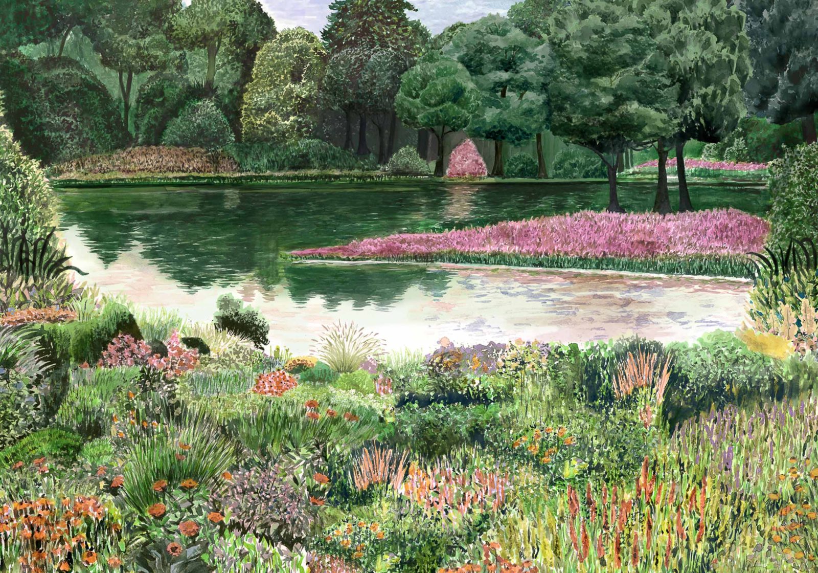 Jardín del Espejo, Primavera, Coordonne