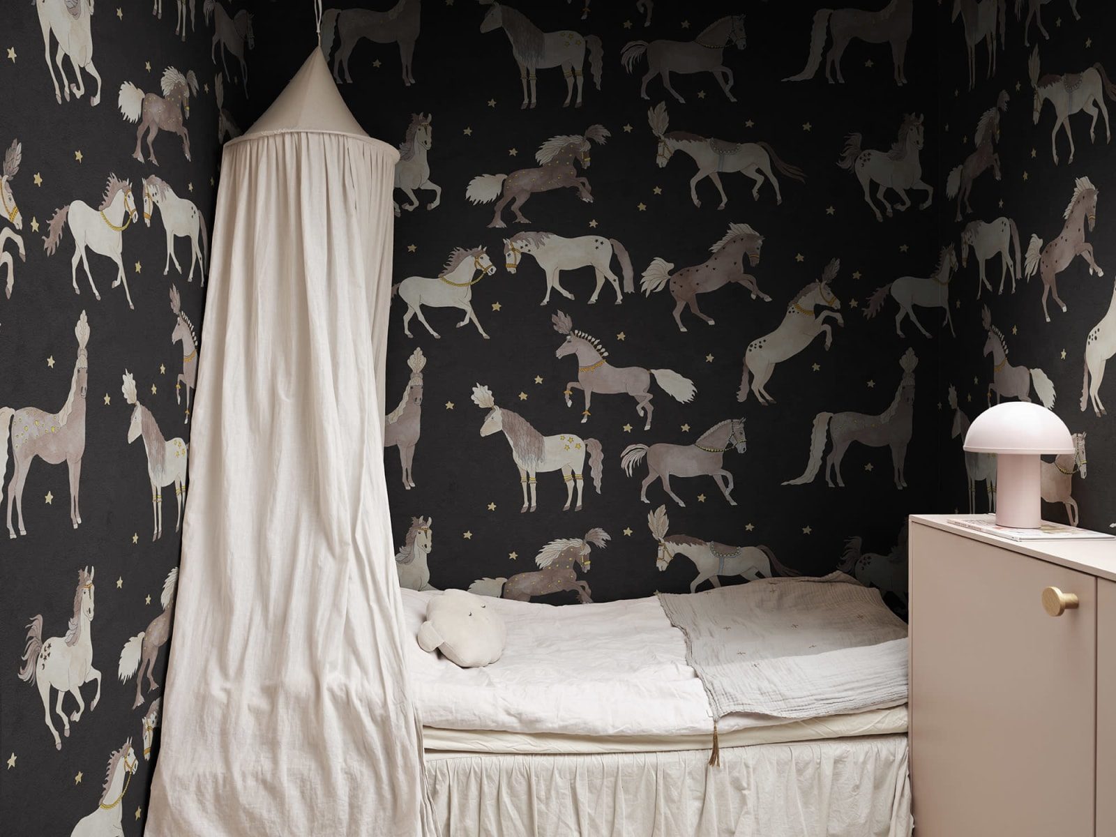 Circus Horses, Black, Rebel Walls 3
