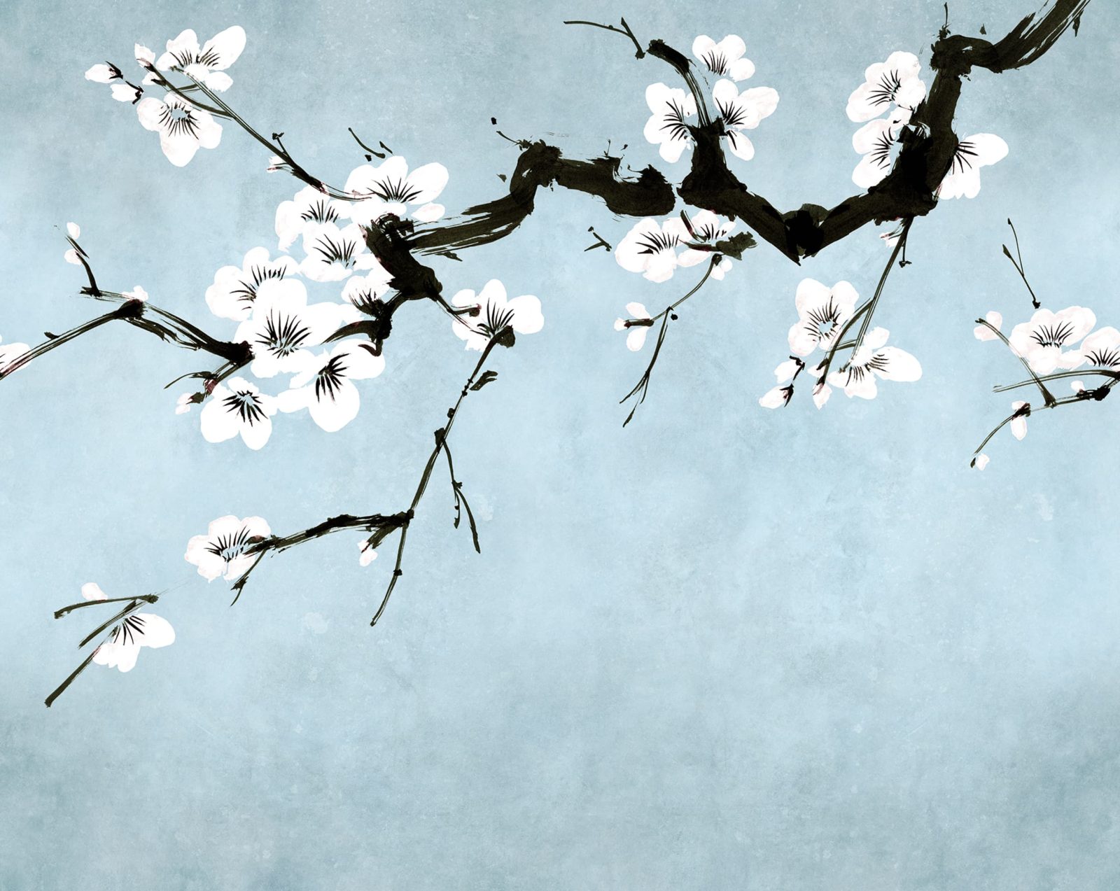 Blush of Spring, Blue, Rebel Walls