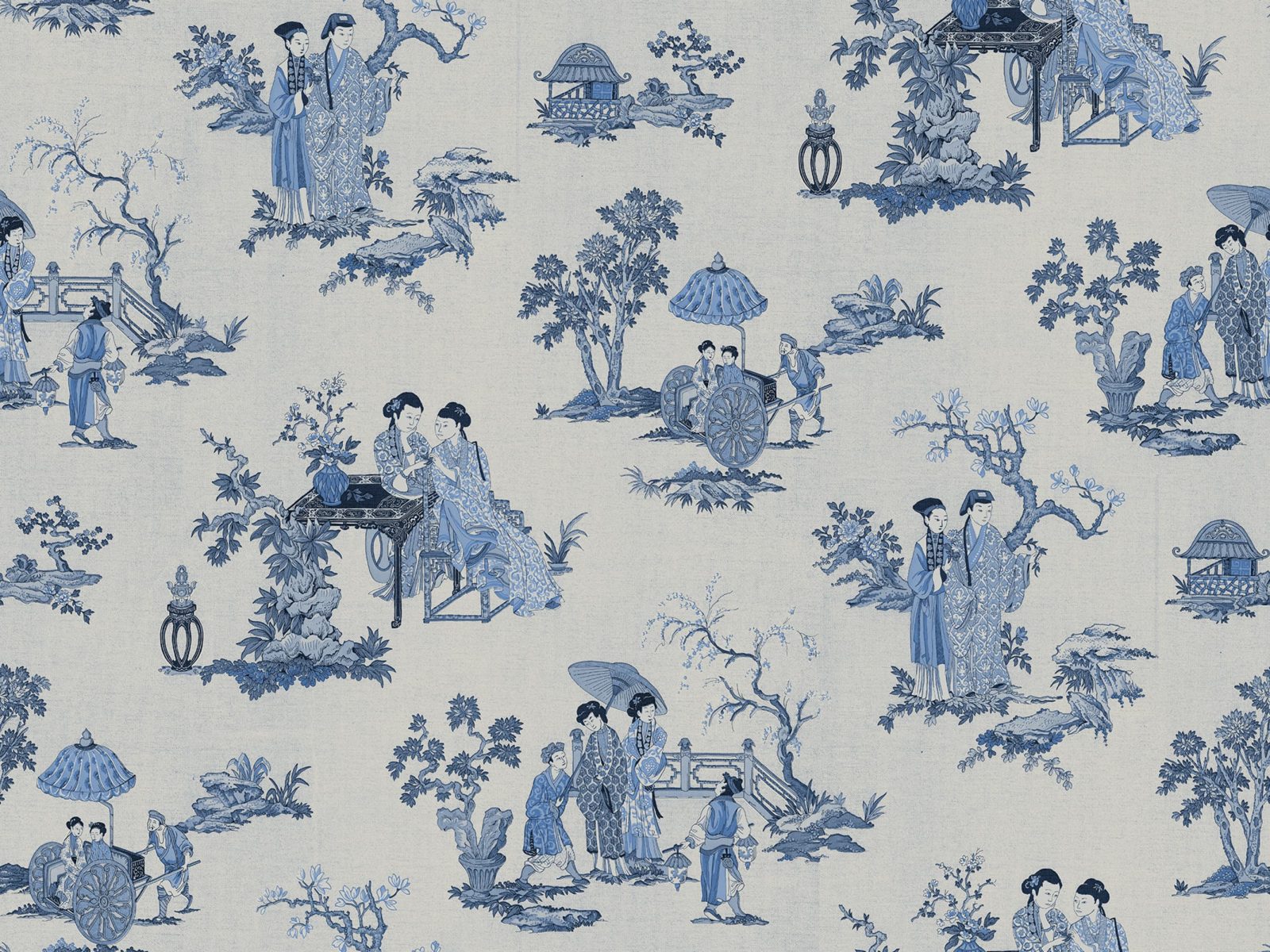 Toile Conversation, Blue, Rebel Walls