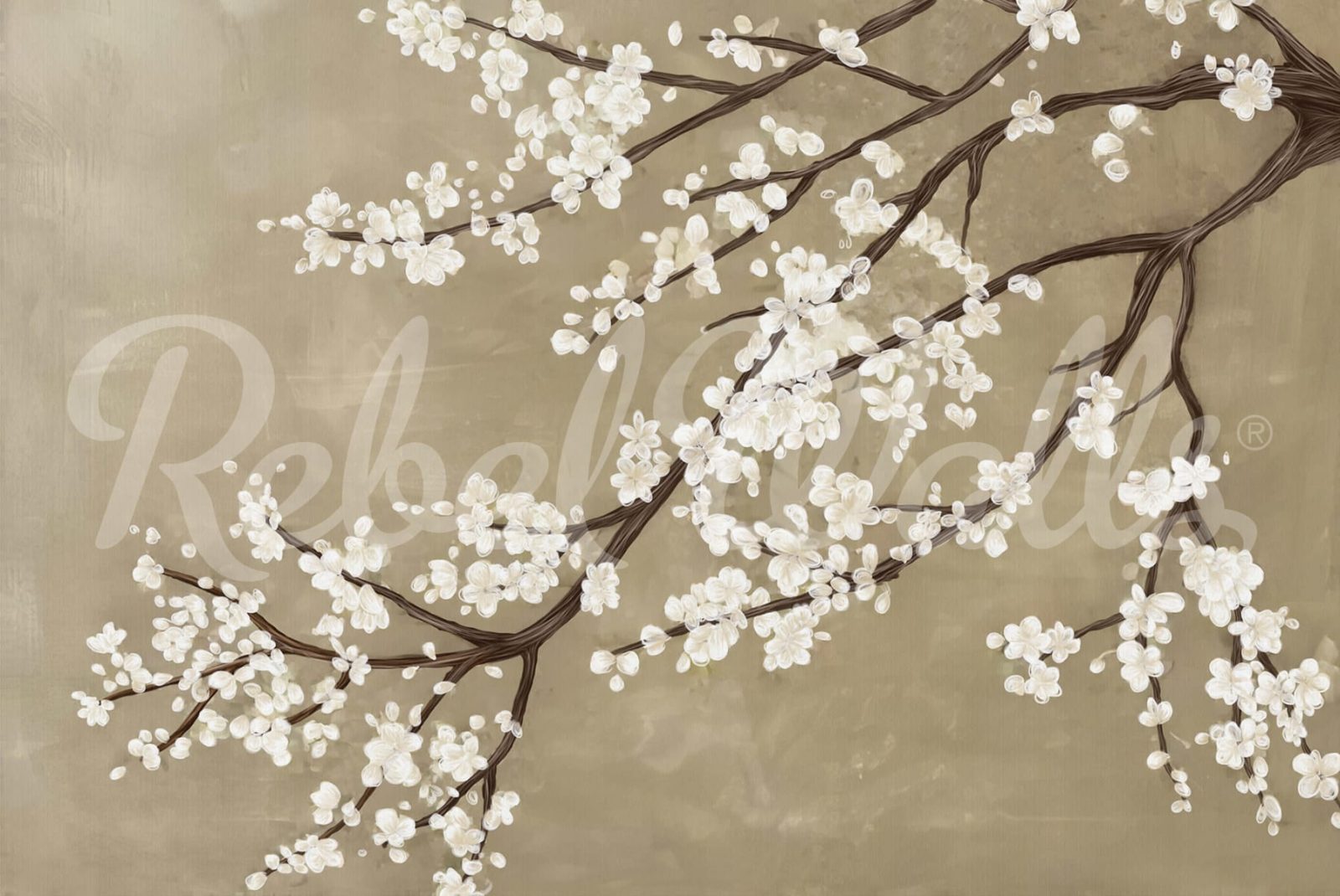 Sakura Branch, Beige, Rebel Walls