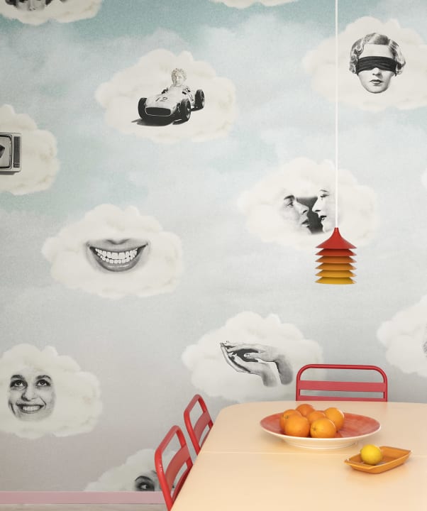 Retro Clouds, Blue, Rebel Walls 3