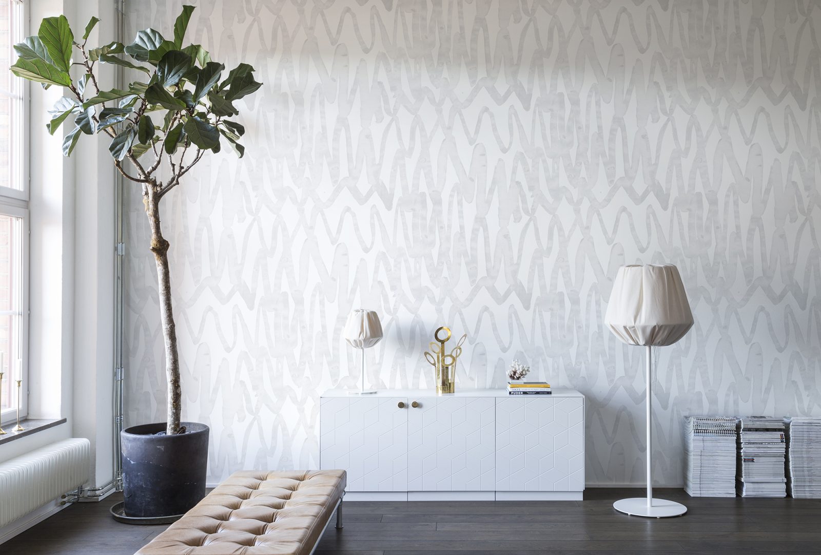 Pulse of Passion, White, repetitiv, Rebel Walls 2