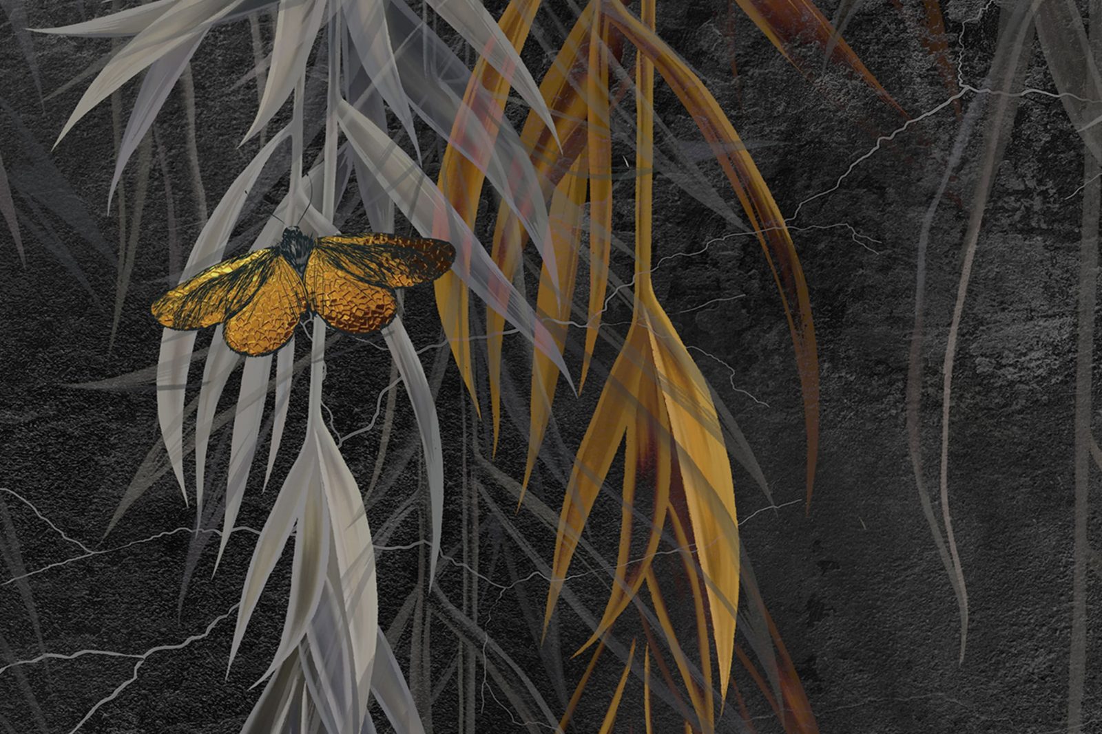 Golden Butterflies, Night, Rebel Walls 4