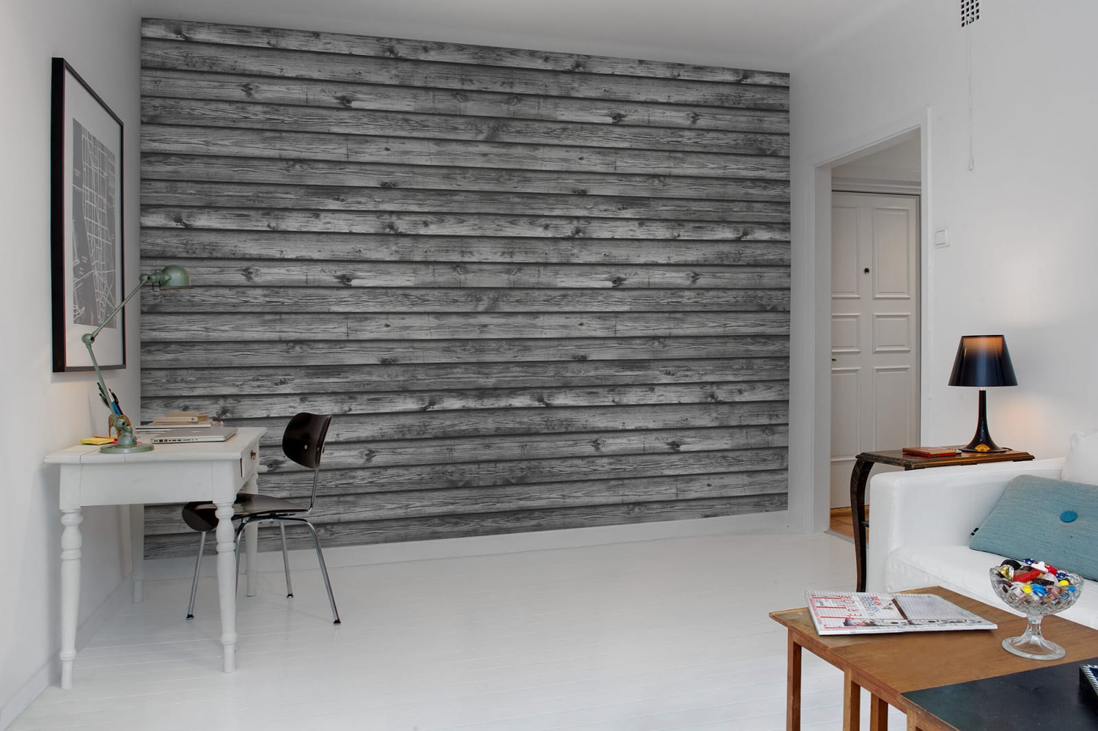 Horizontal Boards, Black, Rebel Walls 5