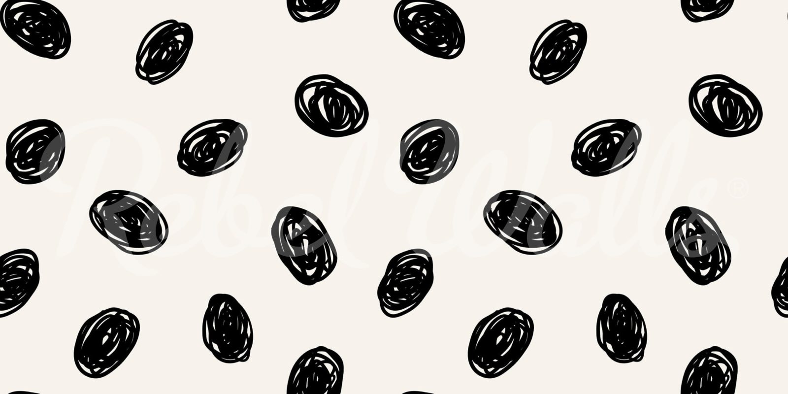 Doodle Dots, Black, Rebel Walls