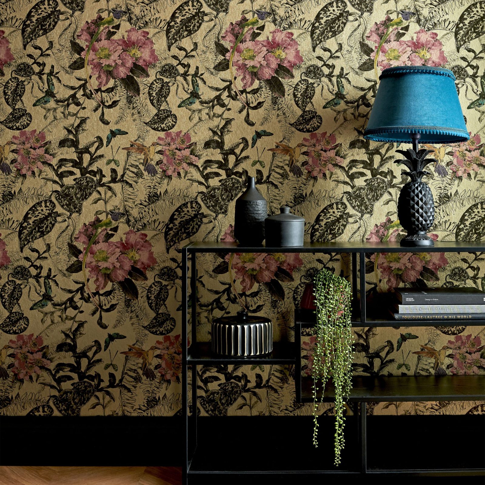 Hedgerow, Bracken Gold Luxury Feature, 1838 Wallcoverings, 5.3mp / rola 2