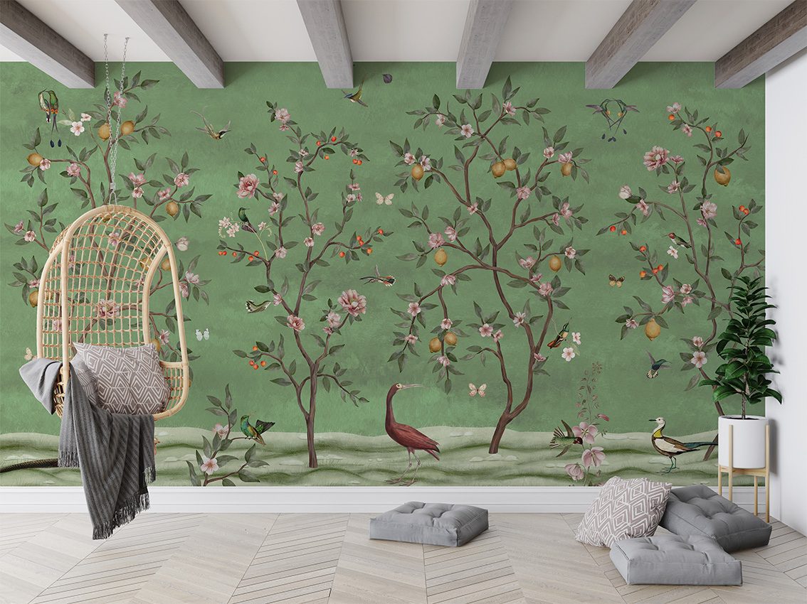 Lemon Tree Chinoiserie - Green, Sir Edward 3