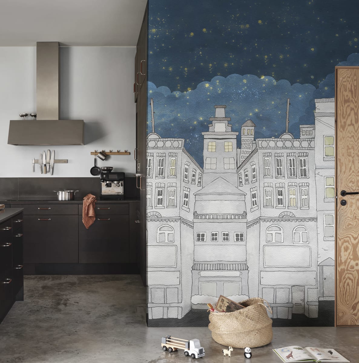 Funny Houses, Dark Blue, Rebel Walls 3