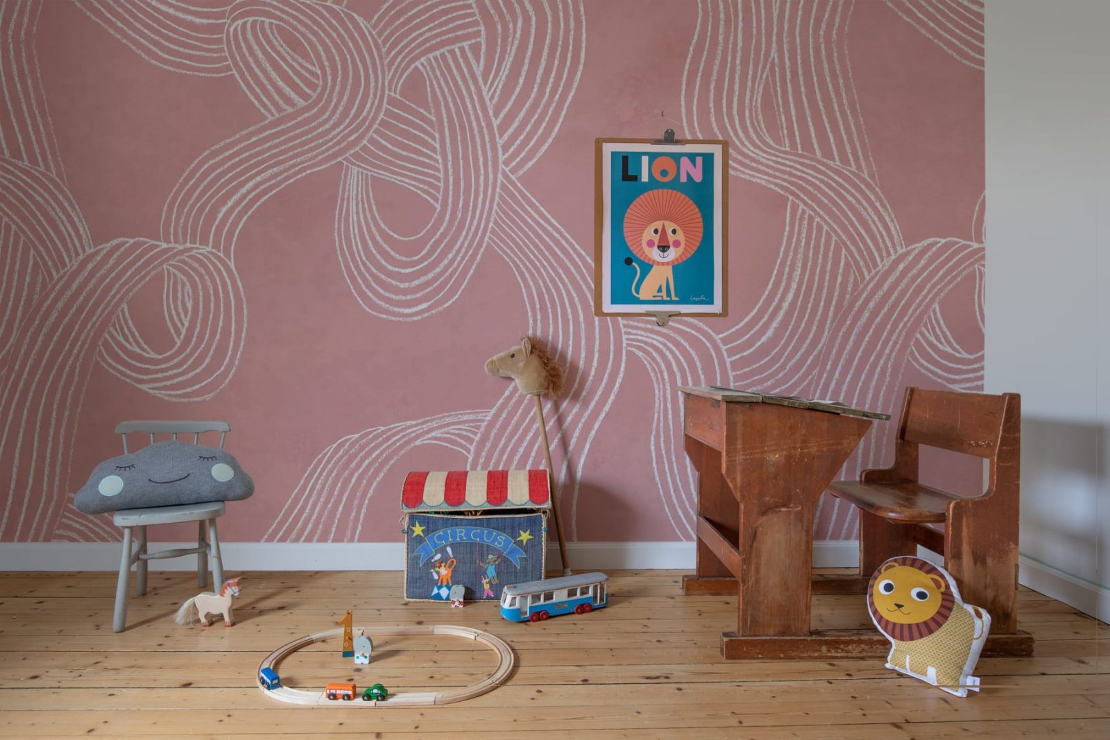 Stripes Repeatable, Pink, Rebel Walls 3