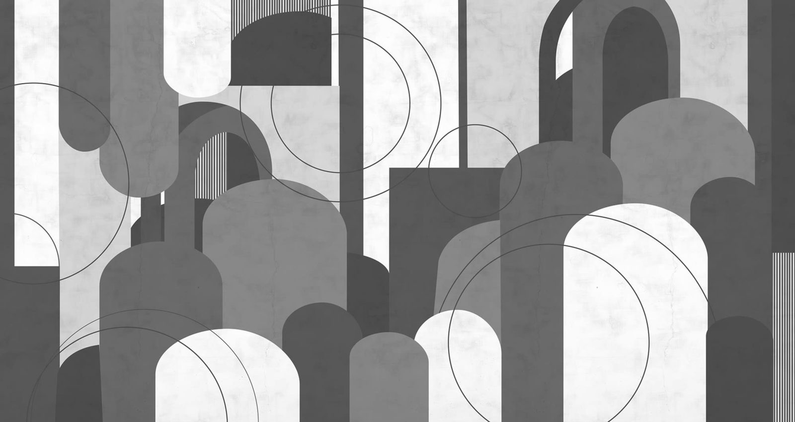 Lovely Arches, Graphite, Rebel Walls