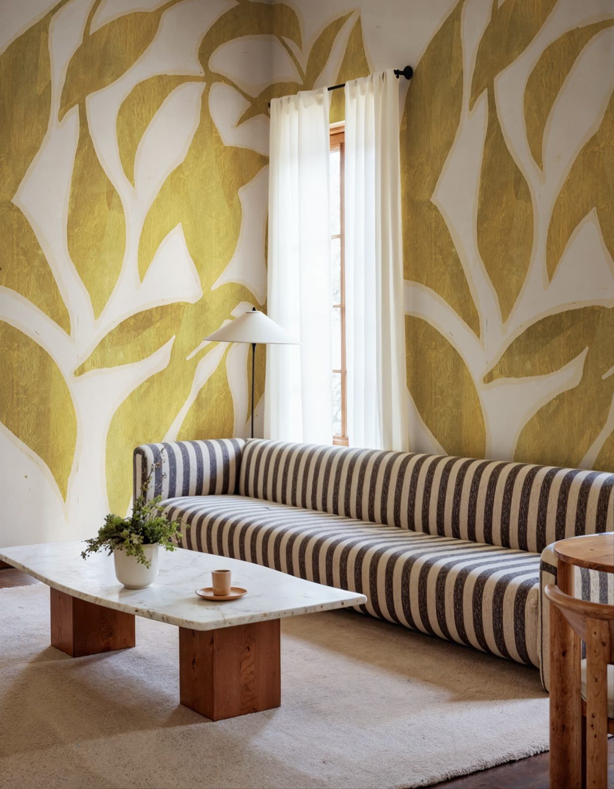 Leaf Silhouette, Yellow, Rebel Walls 3
