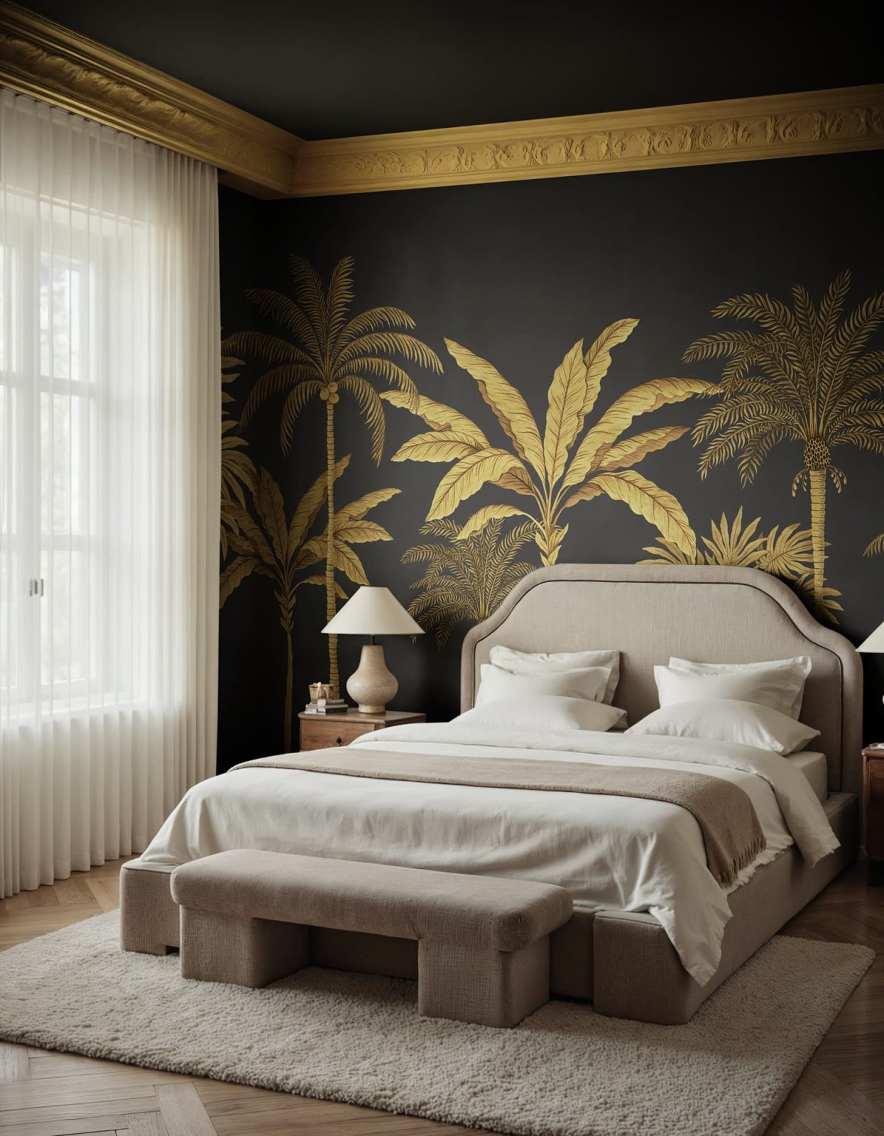 Golden Palms, Black, Rebel Walls 2