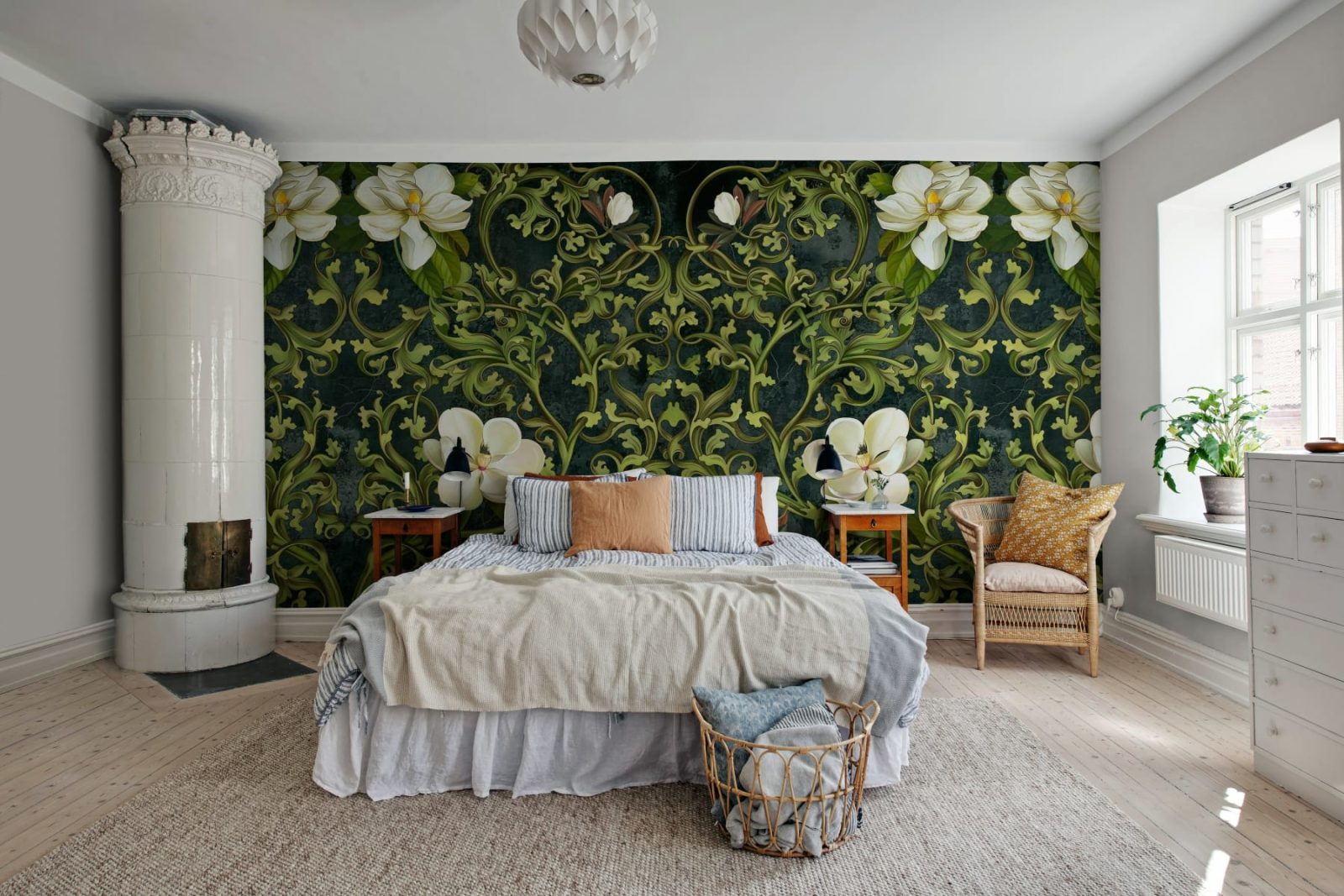 Fabulous Flowers, Green, Rebel Walls 3