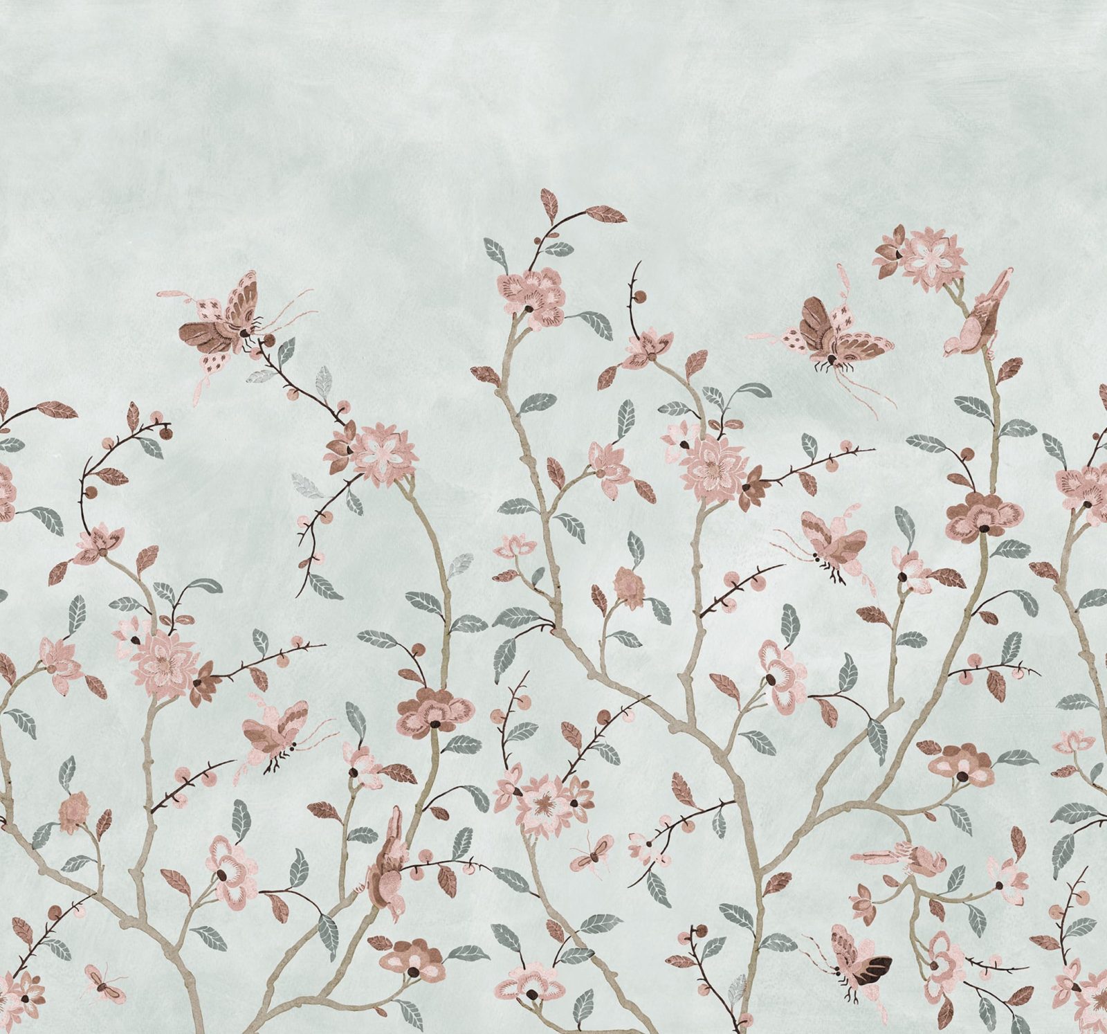 Whispering Petals, Light Blue, Rebel Walls