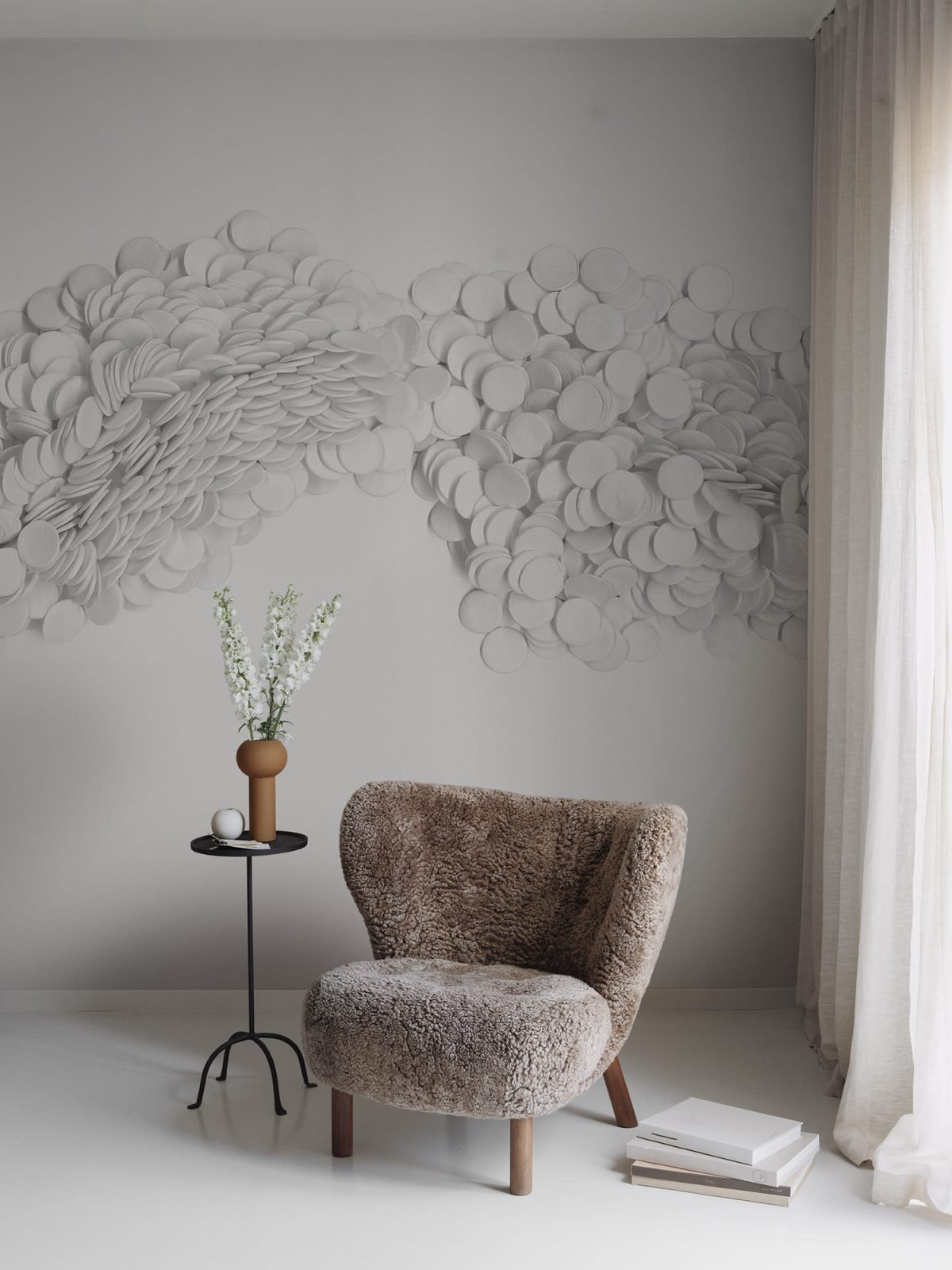 Scattered Dots, White, Rebel Walls 2