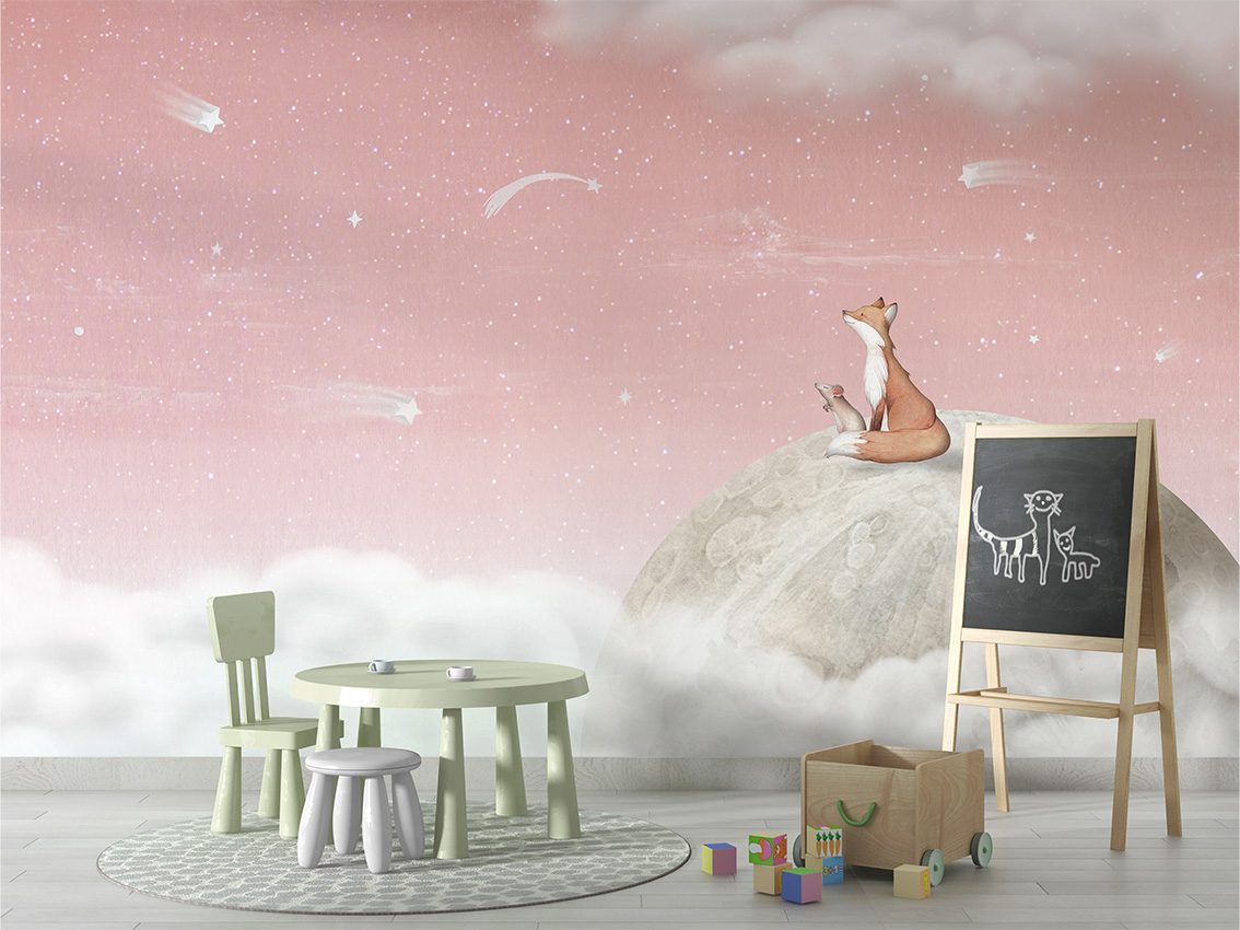 Fox on the Moon - Pink, Oliver Robins 4