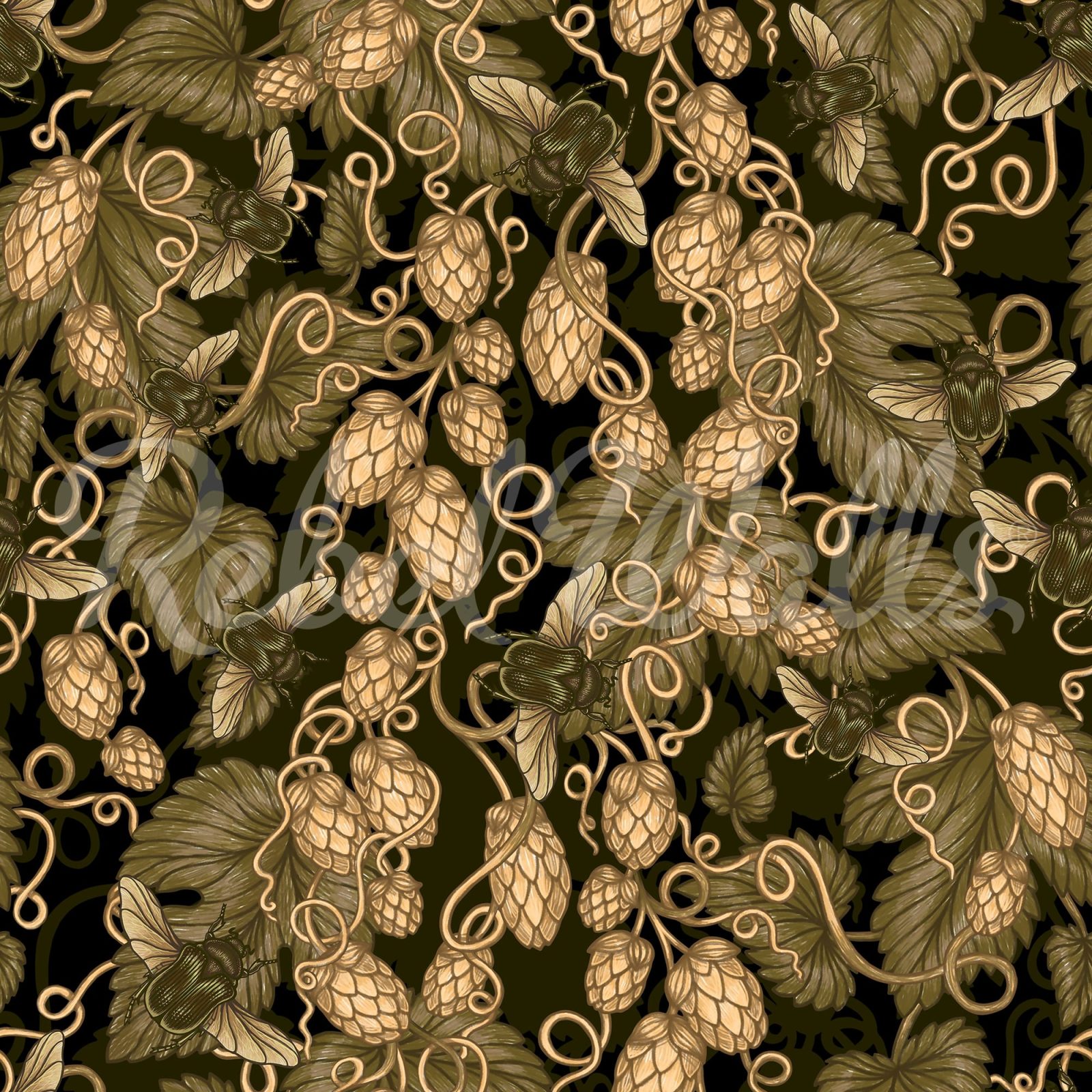 Hop Garden, Brown, Rebel Walls
