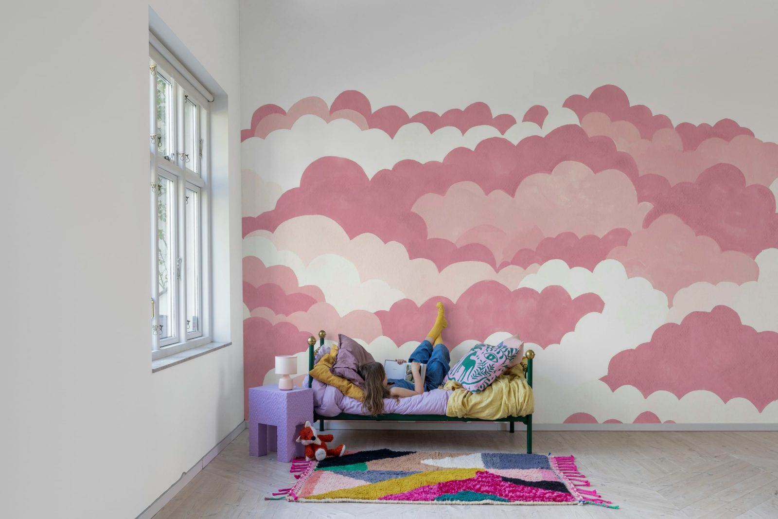 Dreamy Clouds, Pink, Rebel Walls 2