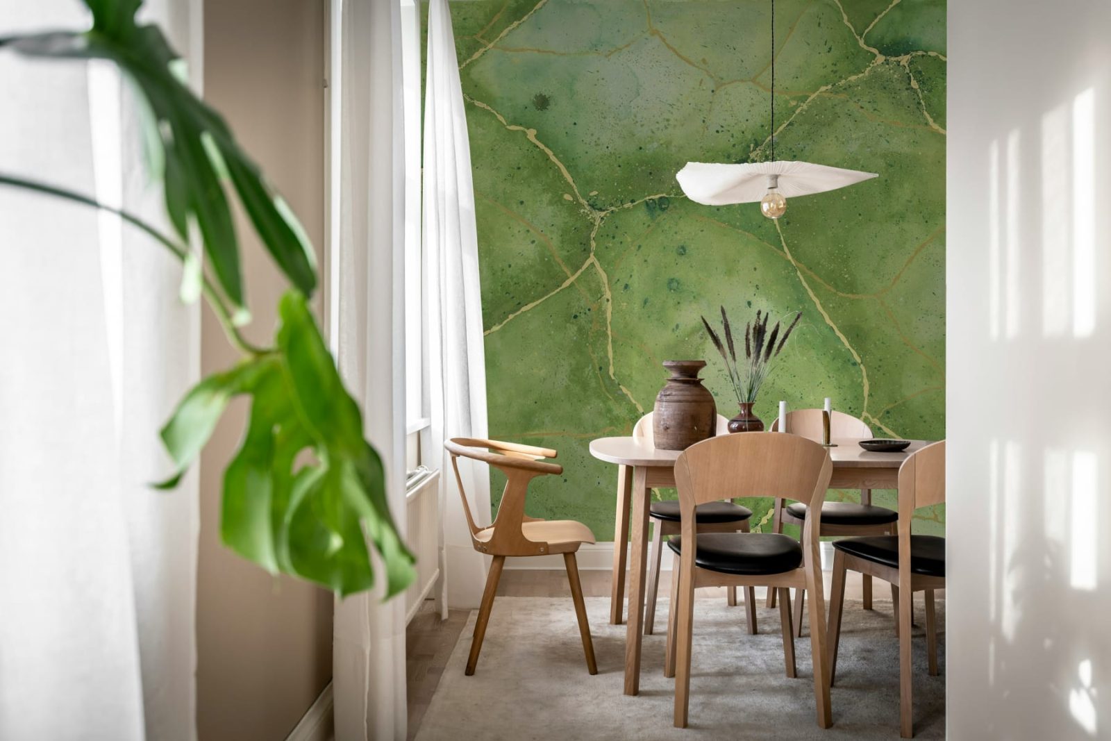Marble Watercolor, Green, Rebel Walls 3