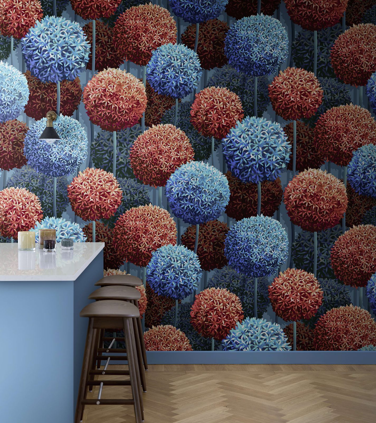 Elysian Flowers, Blue, Rebel Walls 2