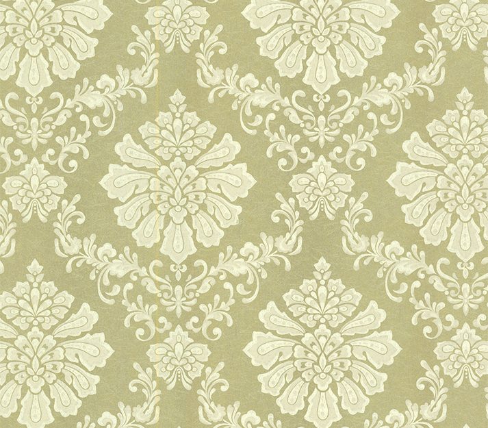 Broughton, Gold Metallic Luxury Damask, 1838 Wallcoverings, 5.3mp / rola