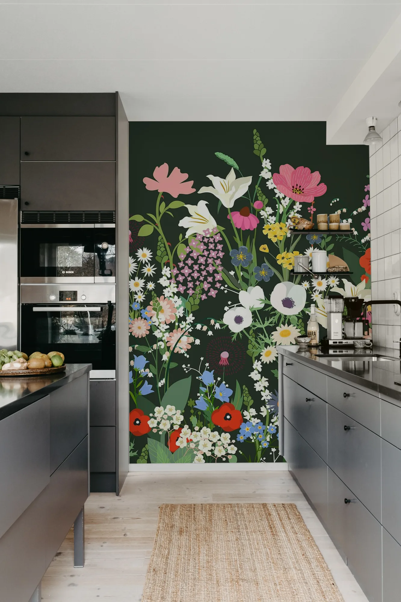 Playful Meadow, Black, Rebel Walls 3