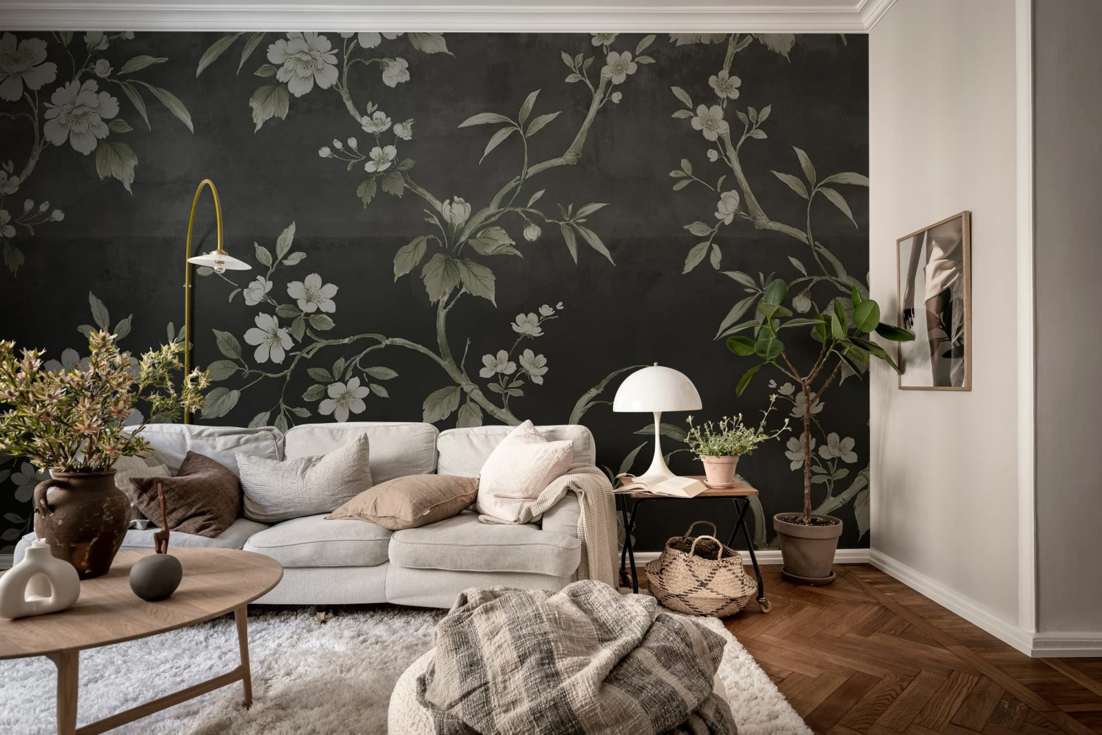 Concrete Flowers, Black, Rebel Walls 2