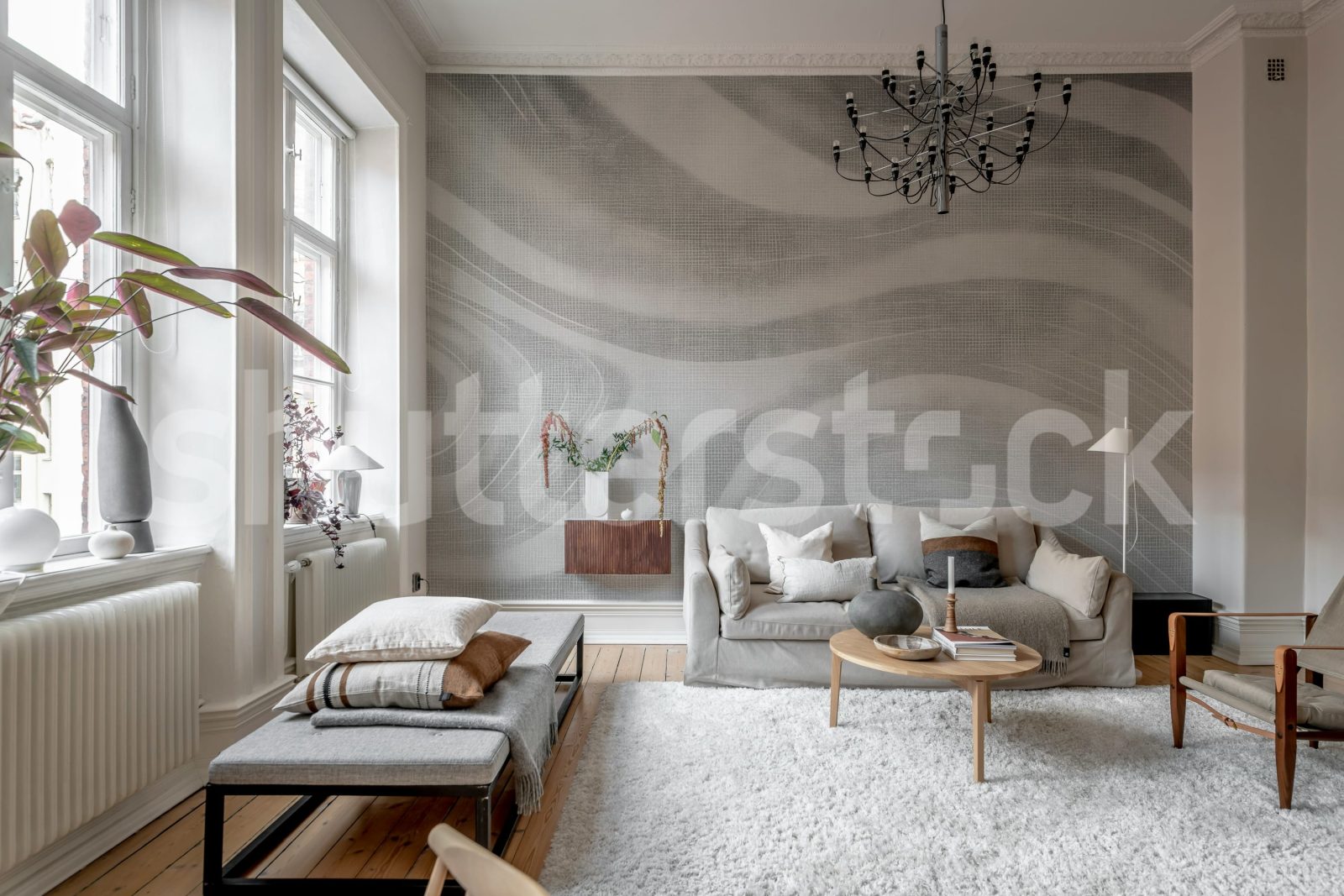 Ocean Lines, Gray, Rebel Walls 2