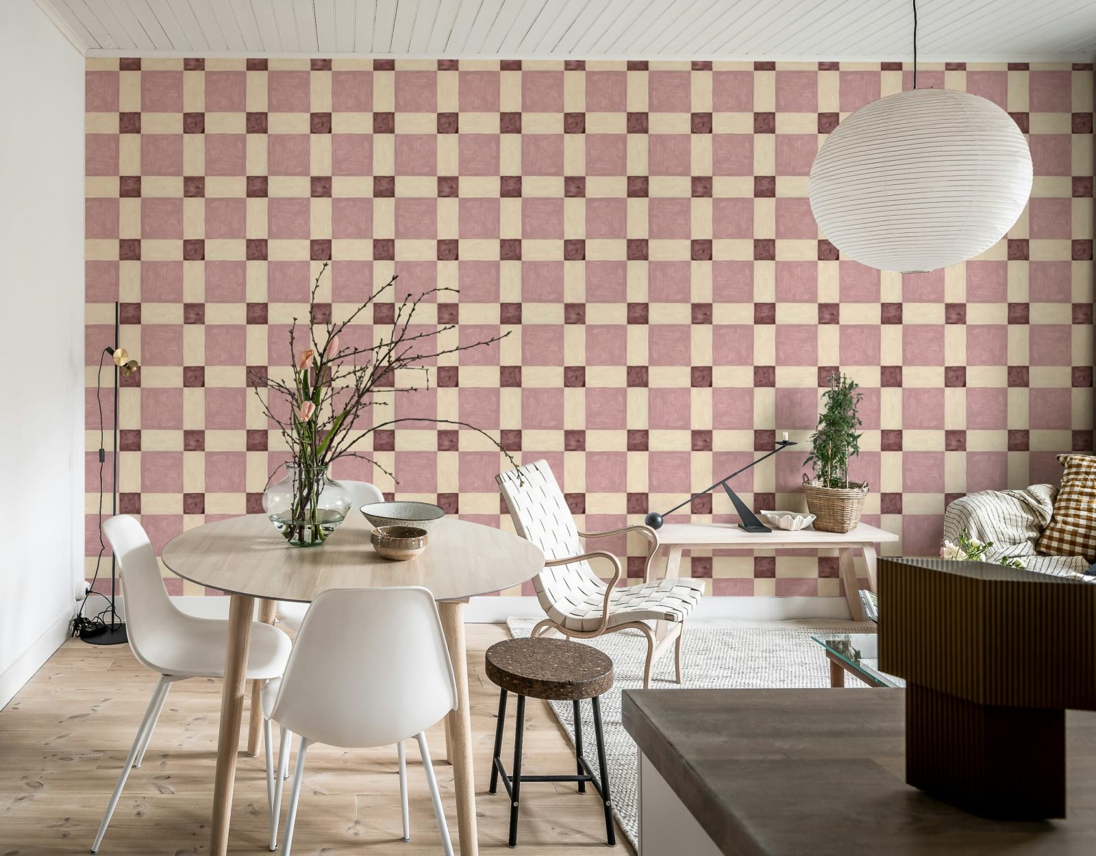 Artisan Square, Pink, Rebel Walls 2